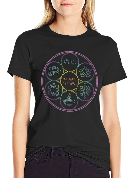 Mystic Circle Graphic Tee - Spiritual Symbol Design
