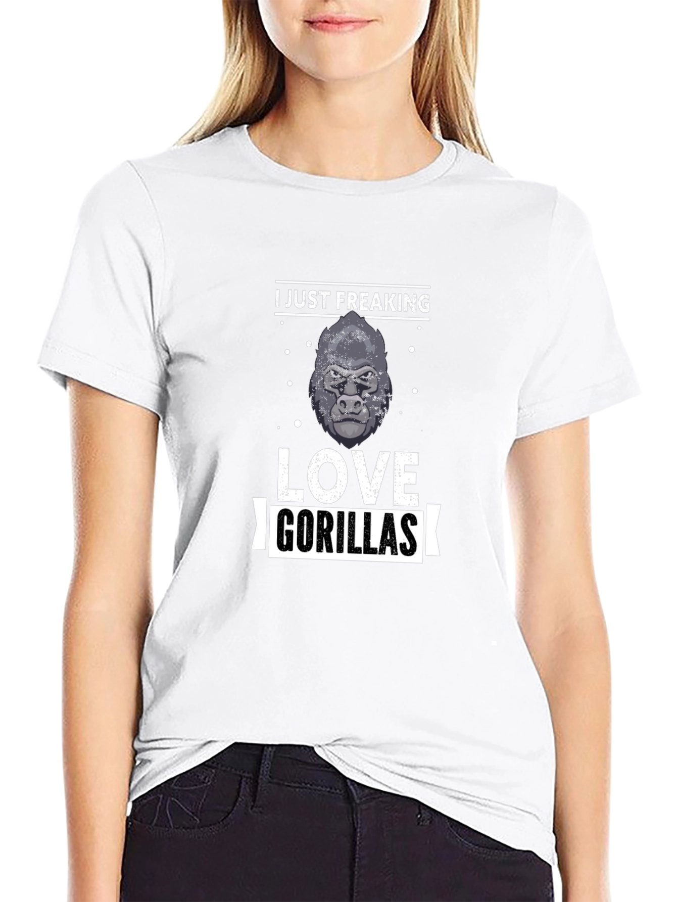 I Just Freaking Love Gorillas Mens Black T-Shirt