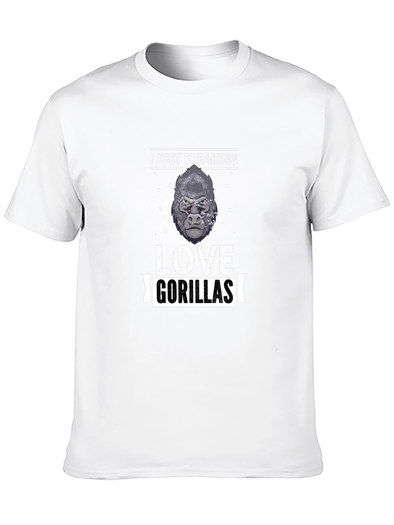 I Just Freaking Love Gorillas Mens Black T-Shirt