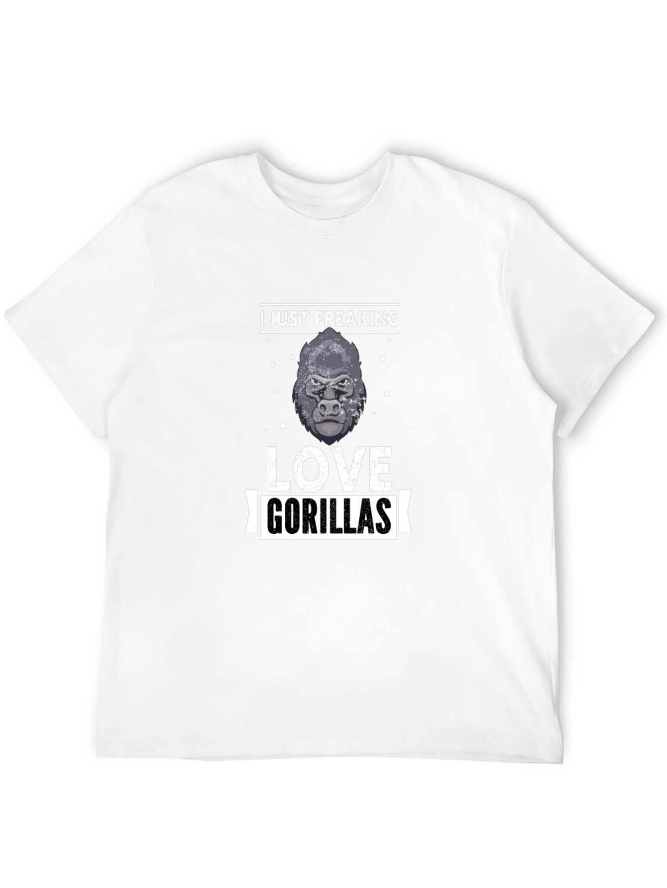 I Just Freaking Love Gorillas Mens Black T-Shirt