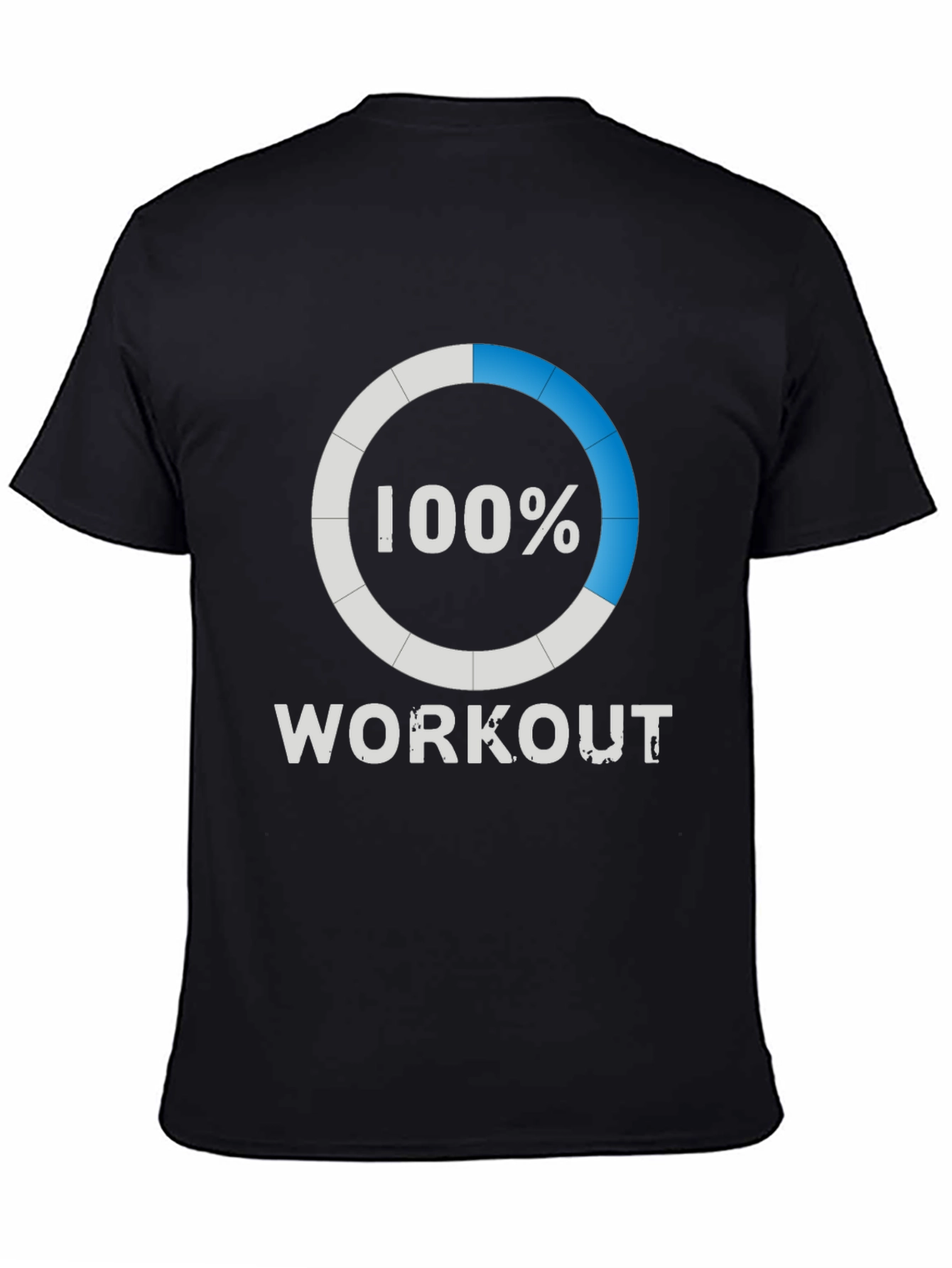 100% Workout Graphic Tee - Black Cotton T-Shirt