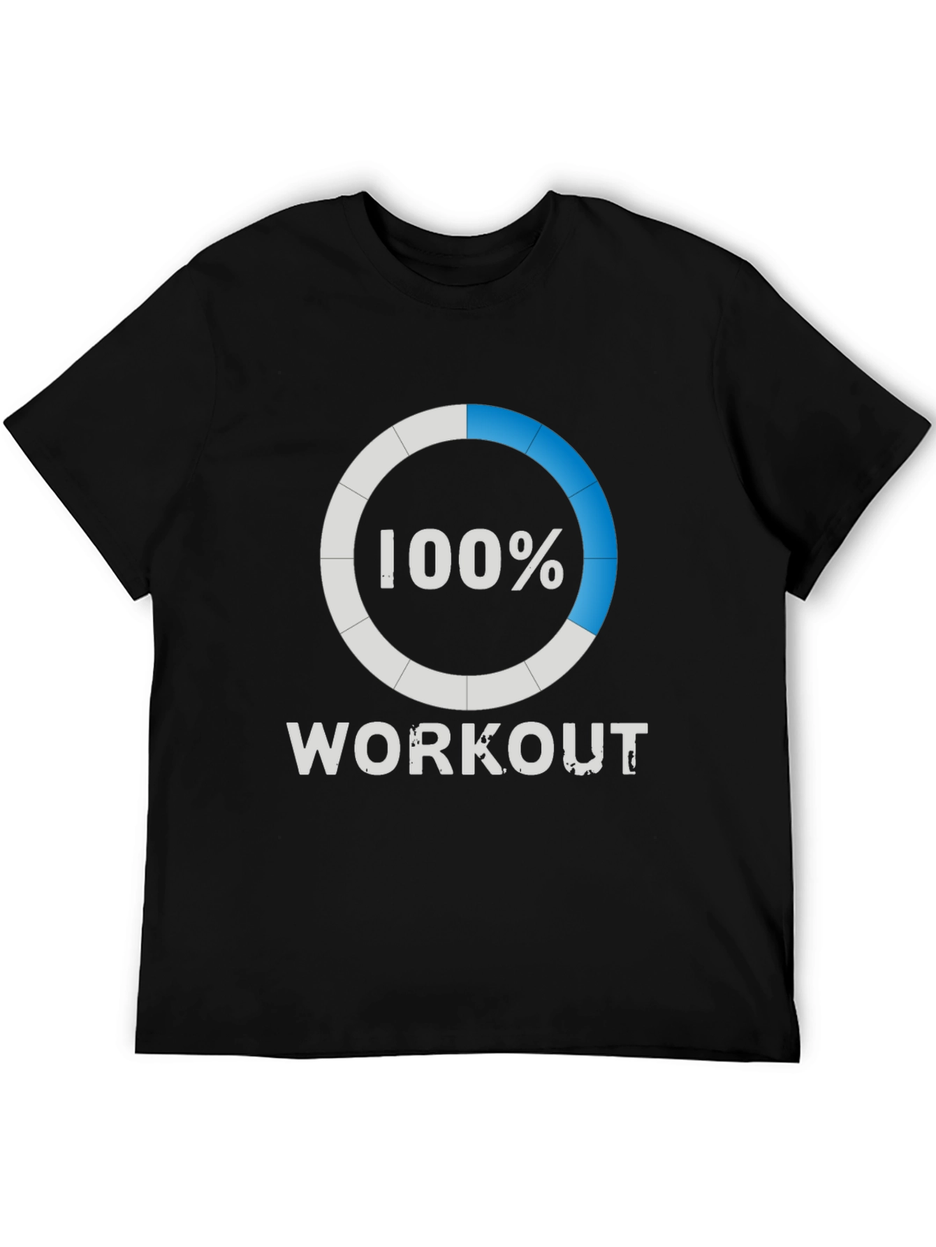100% Workout Graphic Tee - Black Cotton T-Shirt