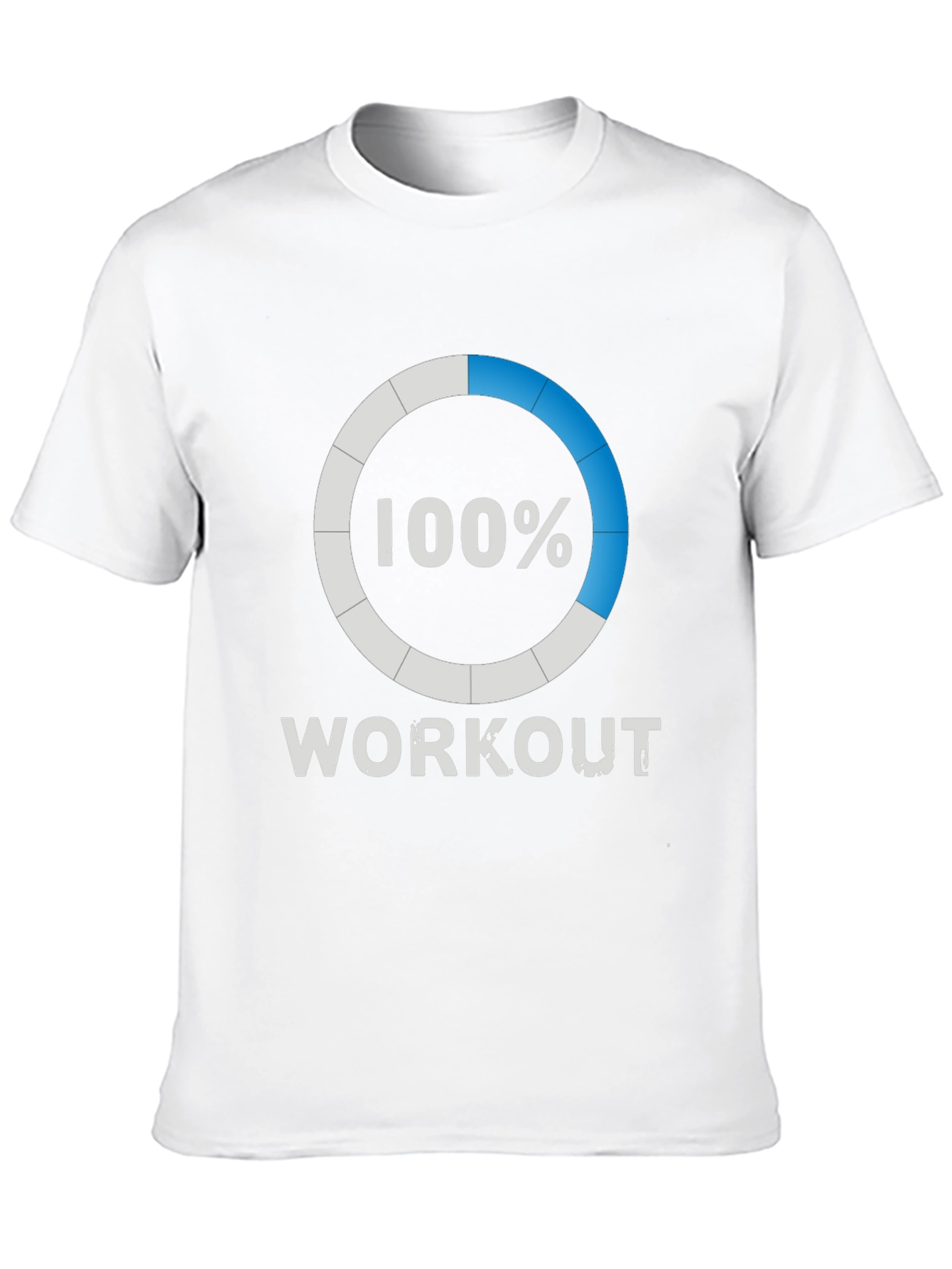 100% Workout Graphic Tee - Black Cotton T-Shirt