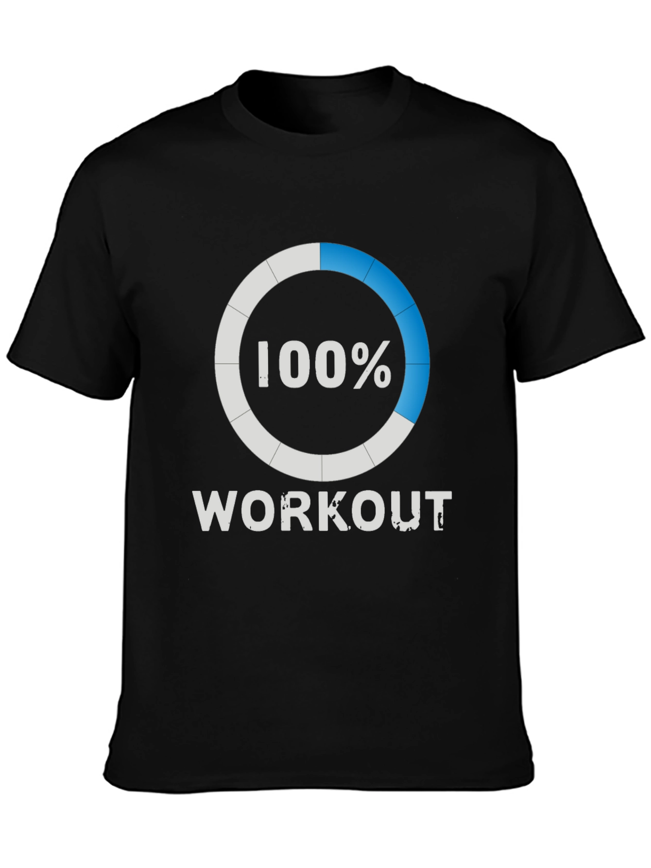 100% Workout Graphic Tee - Black Cotton T-Shirt