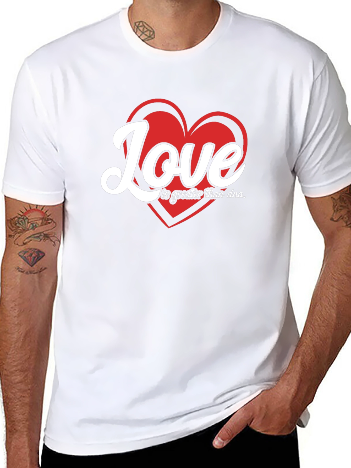 Love is Greater Than DNA Graphic T-Shirt