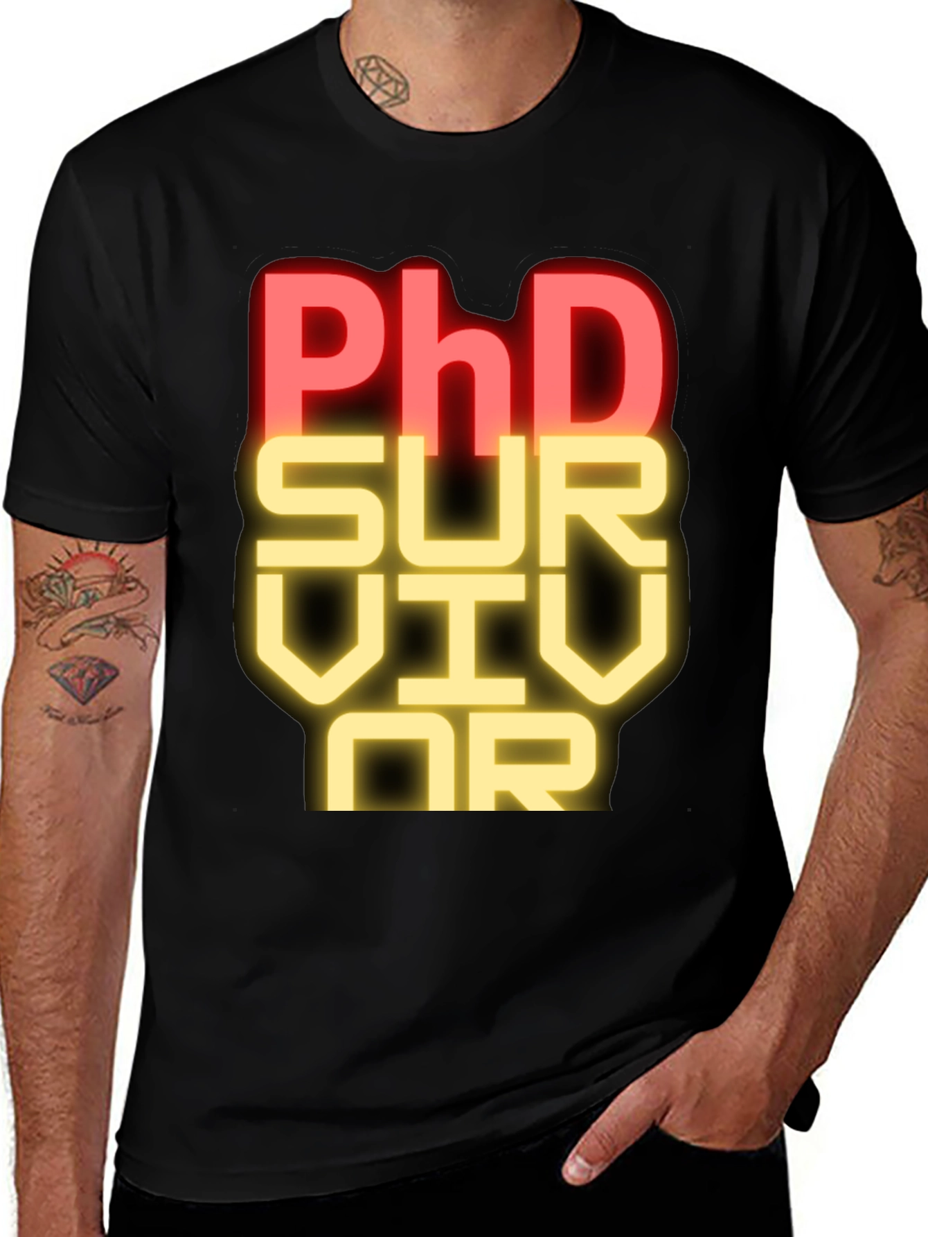 PhD Survivor T-Shirt - Funny Academic Graduation Tee
