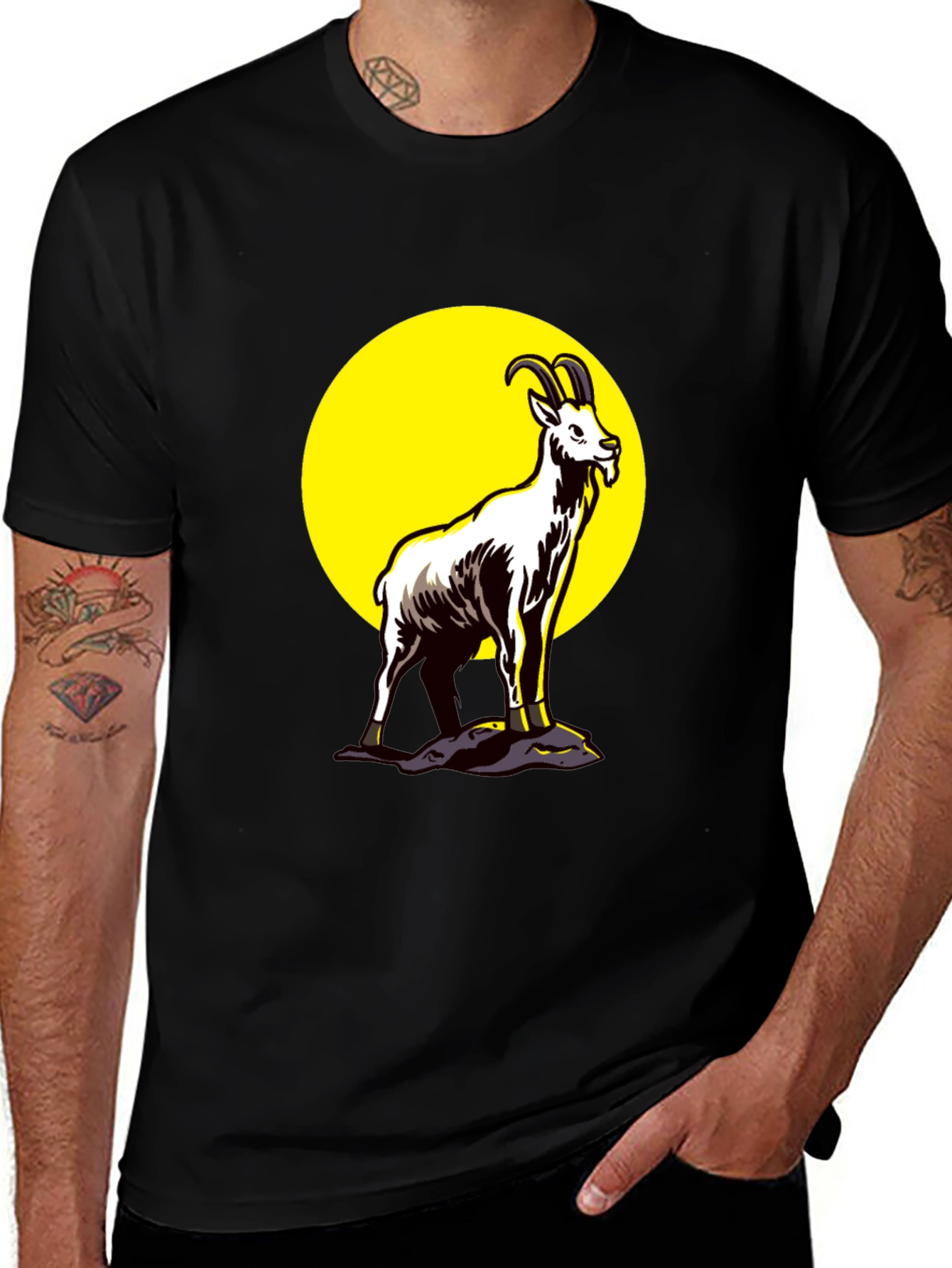 Goat Graphic Black T-Shirt