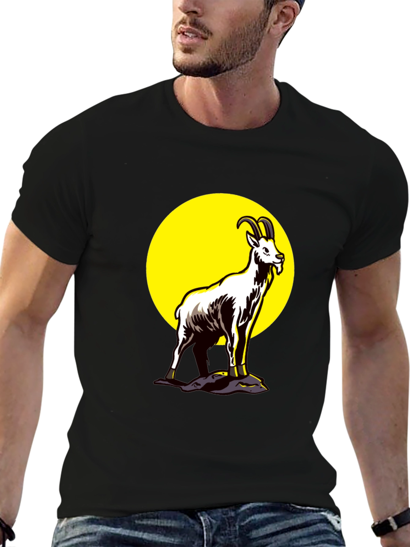 Goat Graphic Black T-Shirt
