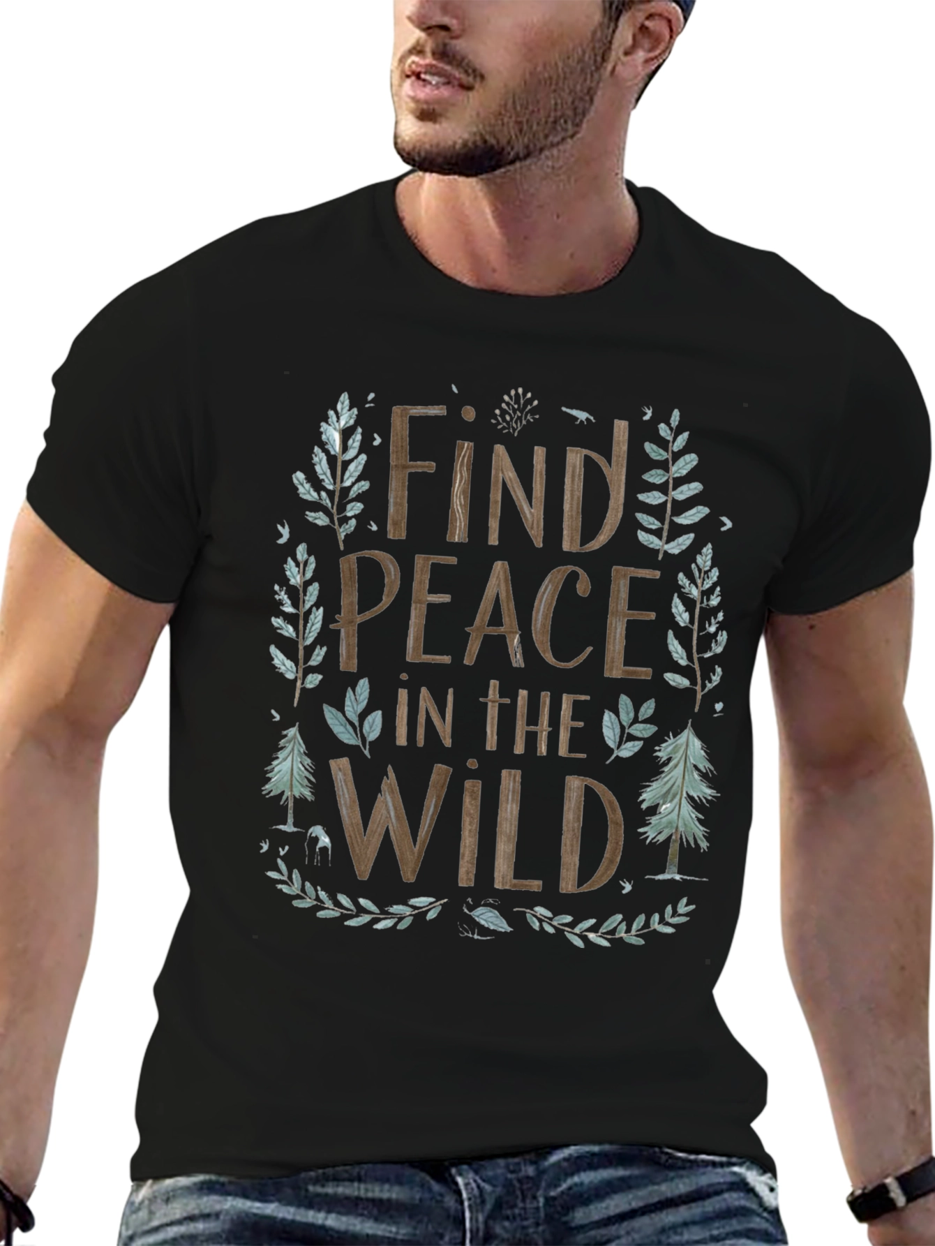 Nature Inspired Find Peace in the Wild Graphic Tee
