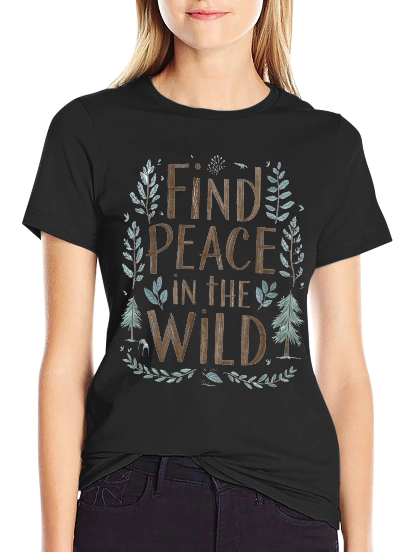 Nature Inspired Find Peace in the Wild Graphic Tee