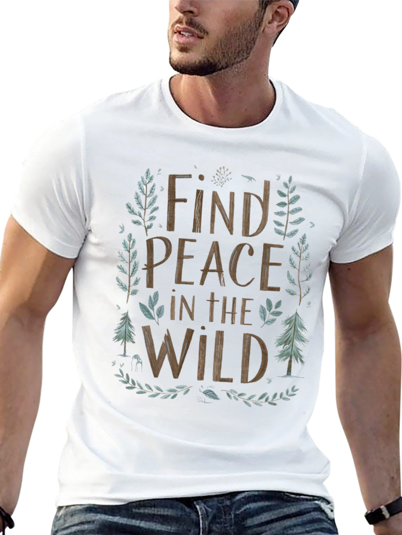 Nature Inspired Find Peace in the Wild Graphic Tee