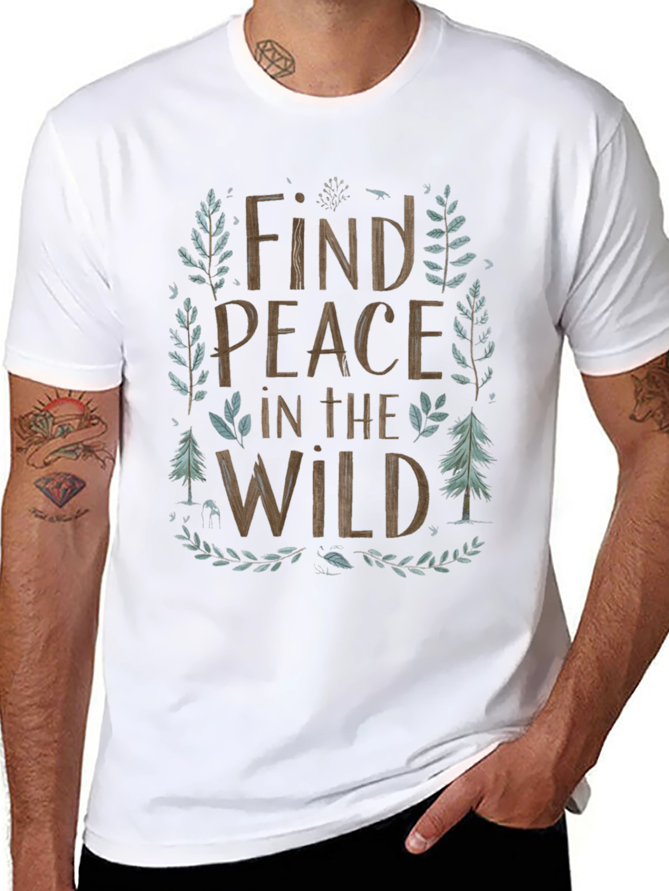 Nature Inspired Find Peace in the Wild Graphic Tee