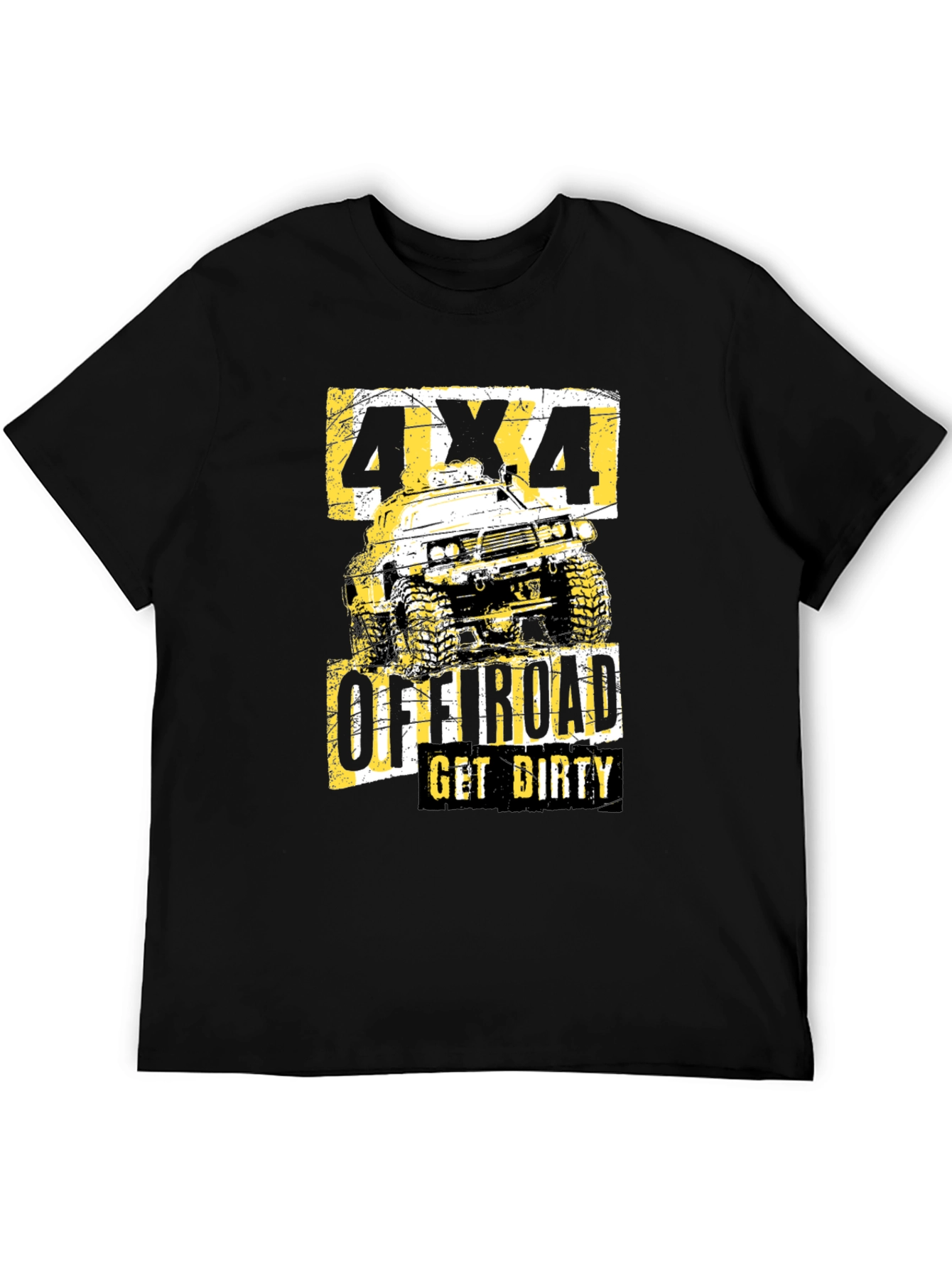 4x4 Off-Road Get Dirty Black Graphic T-Shirt