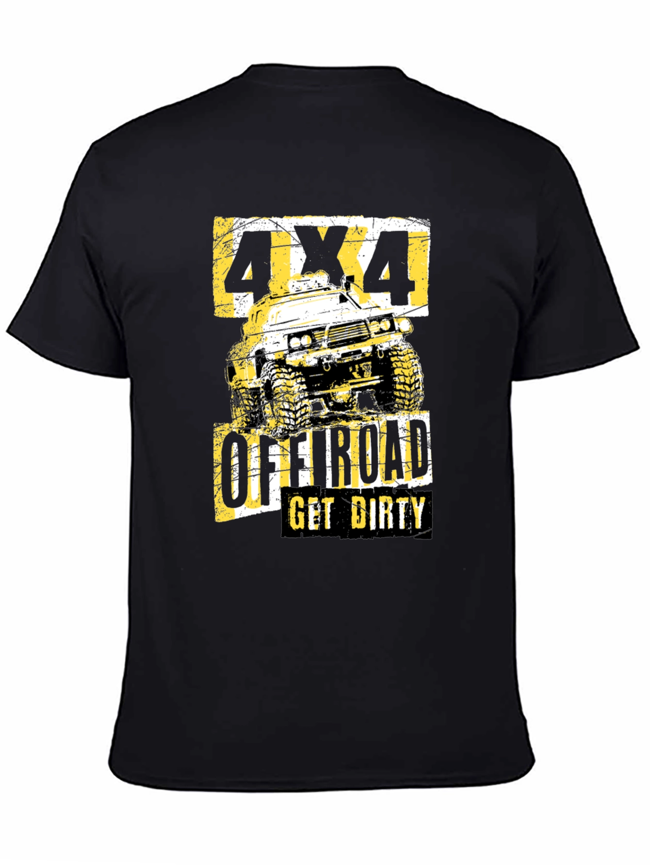 4x4 Off-Road Get Dirty Black Graphic T-Shirt