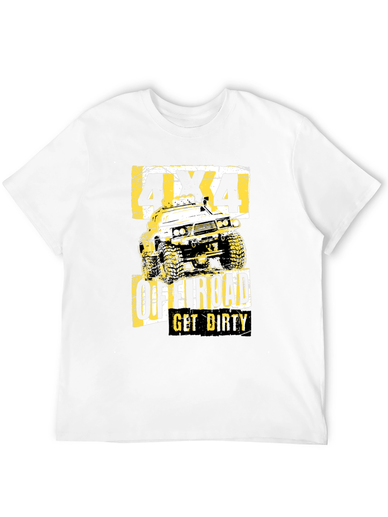 4x4 Off-Road Get Dirty Black Graphic T-Shirt