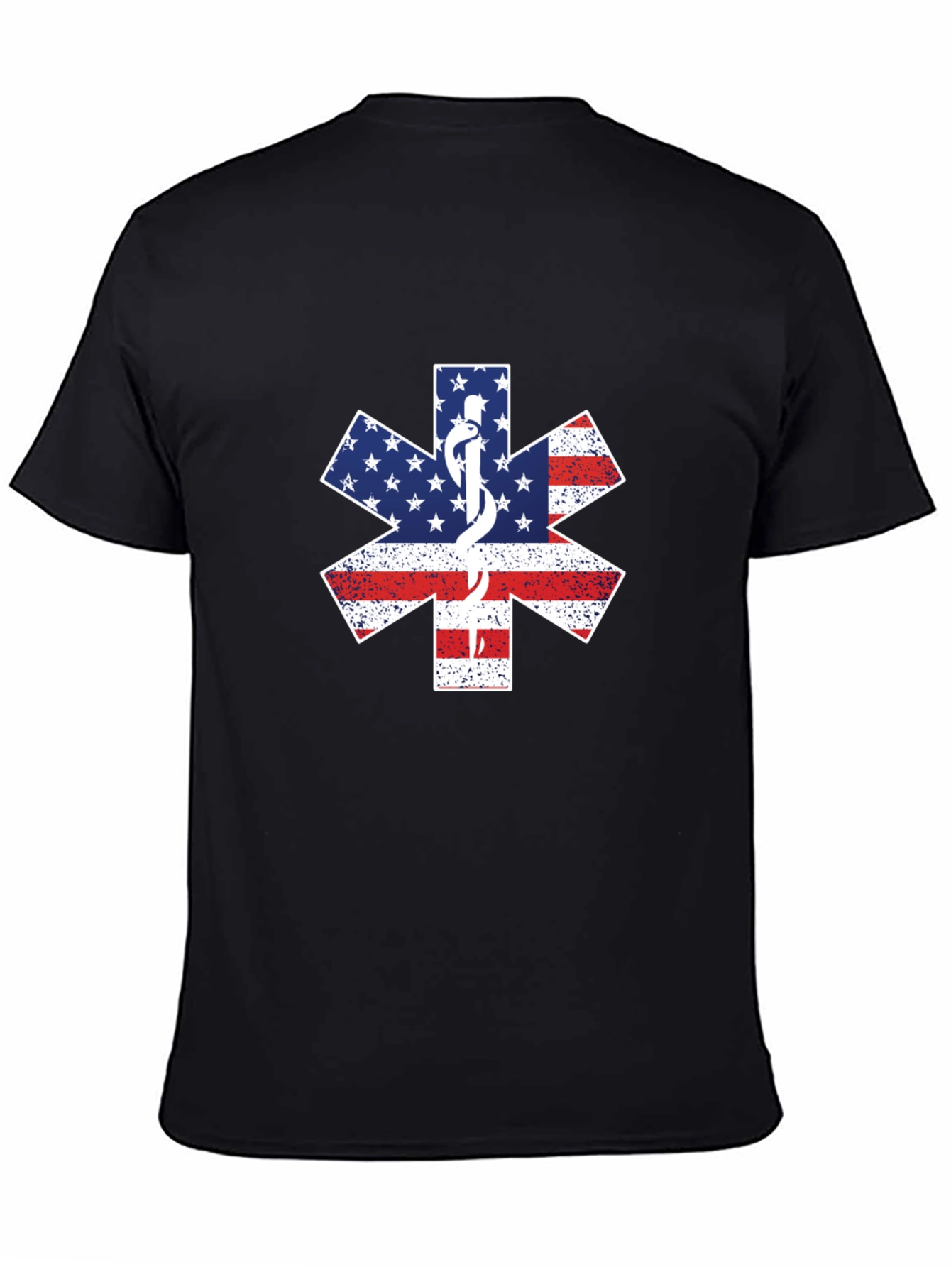 American Flag EMT Star of Life T-Shirt