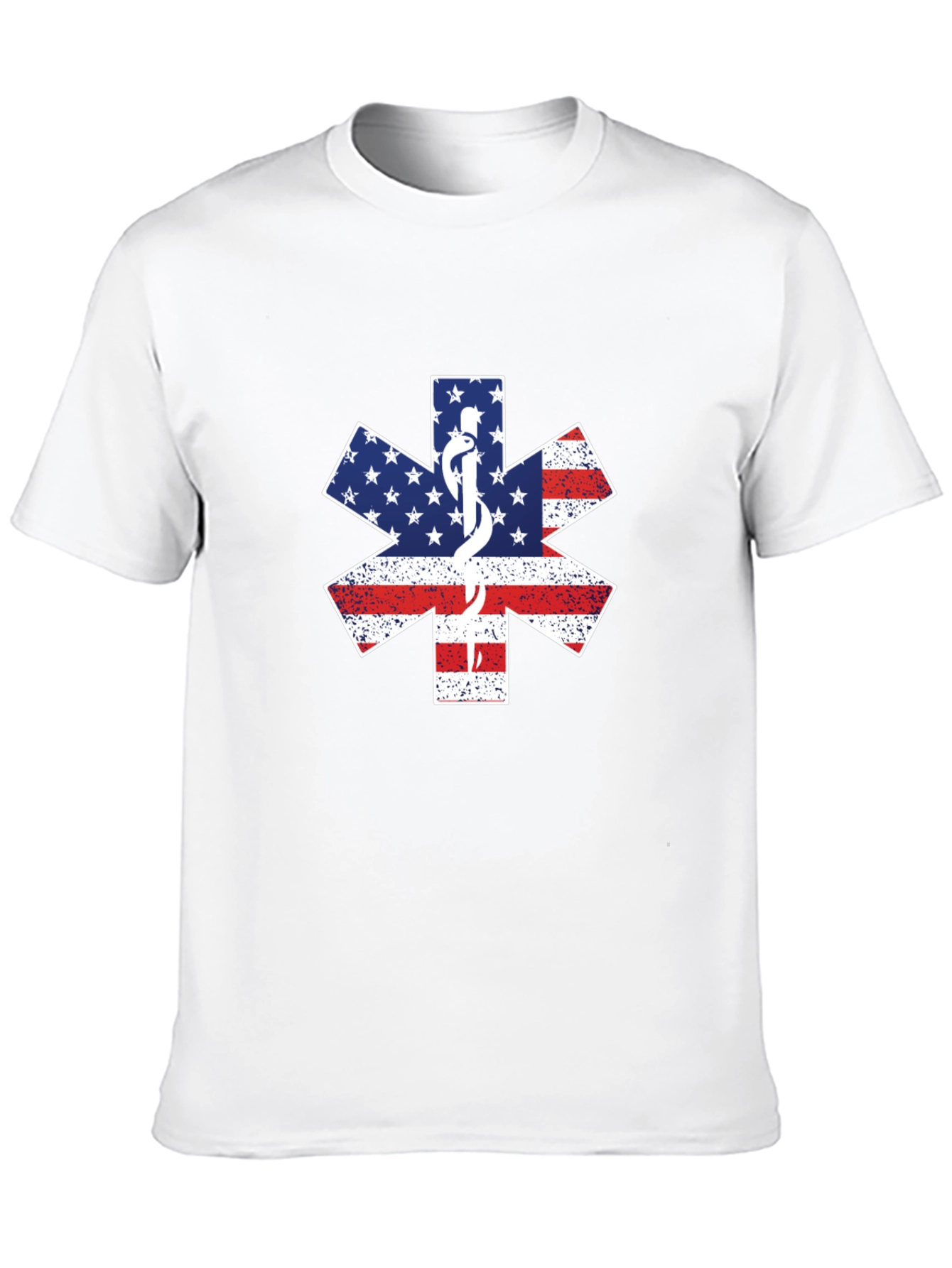 American Flag EMT Star of Life T-Shirt