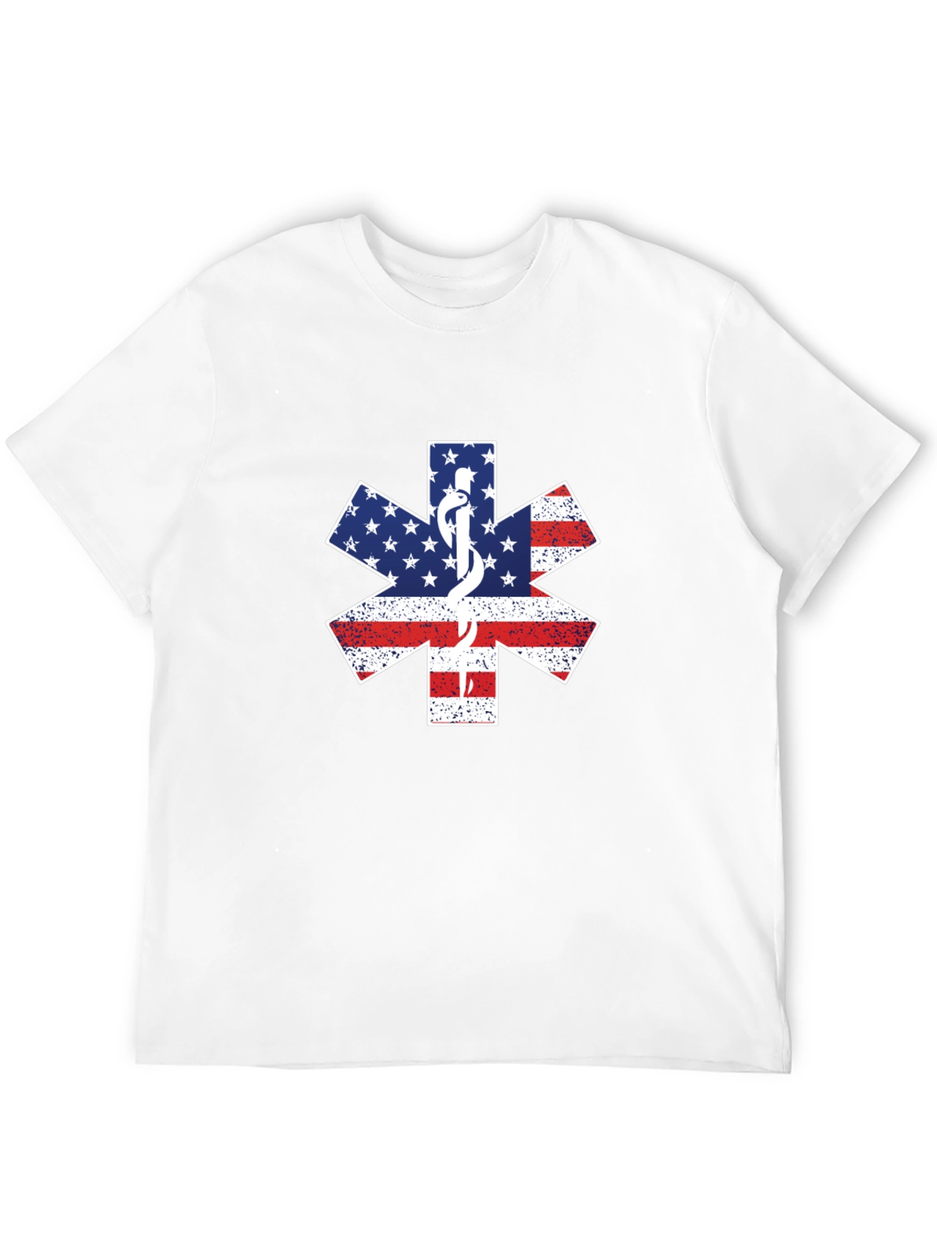 American Flag EMT Star of Life T-Shirt