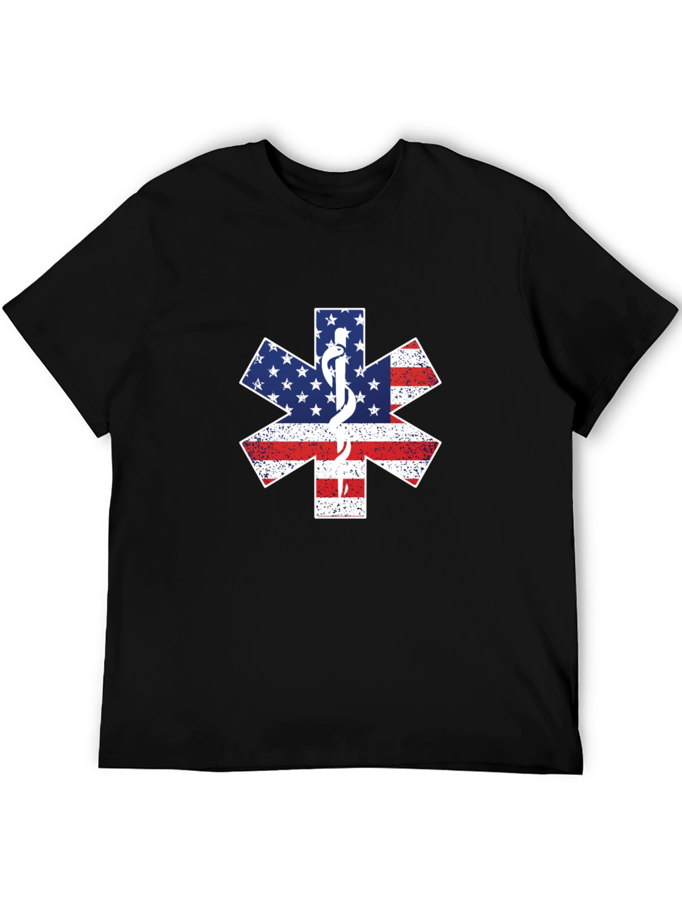 American Flag EMT Star of Life T-Shirt
