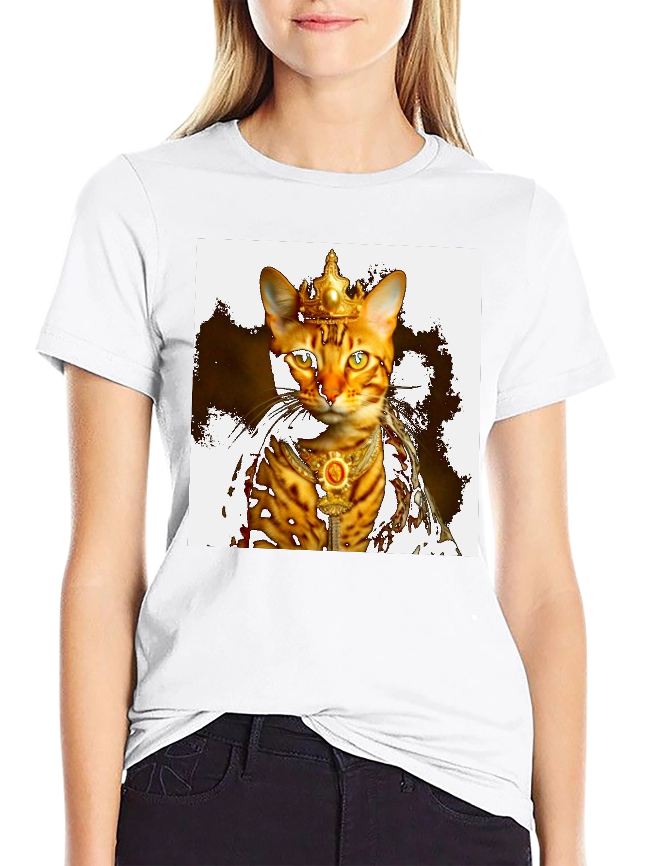 Regal Cat King T-Shirt - Unique Graphic Tee