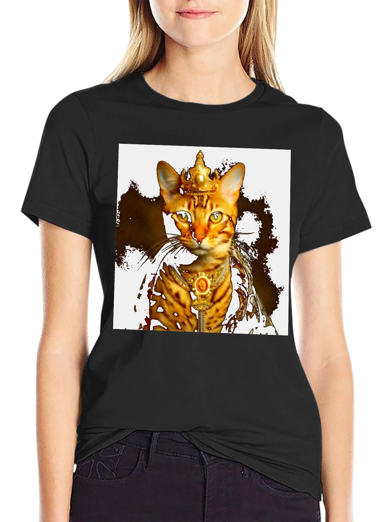 Regal Cat King T-Shirt - Unique Graphic Tee