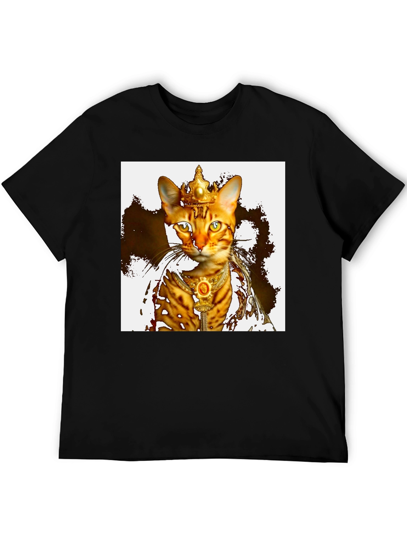 Regal Cat King T-Shirt - Unique Graphic Tee
