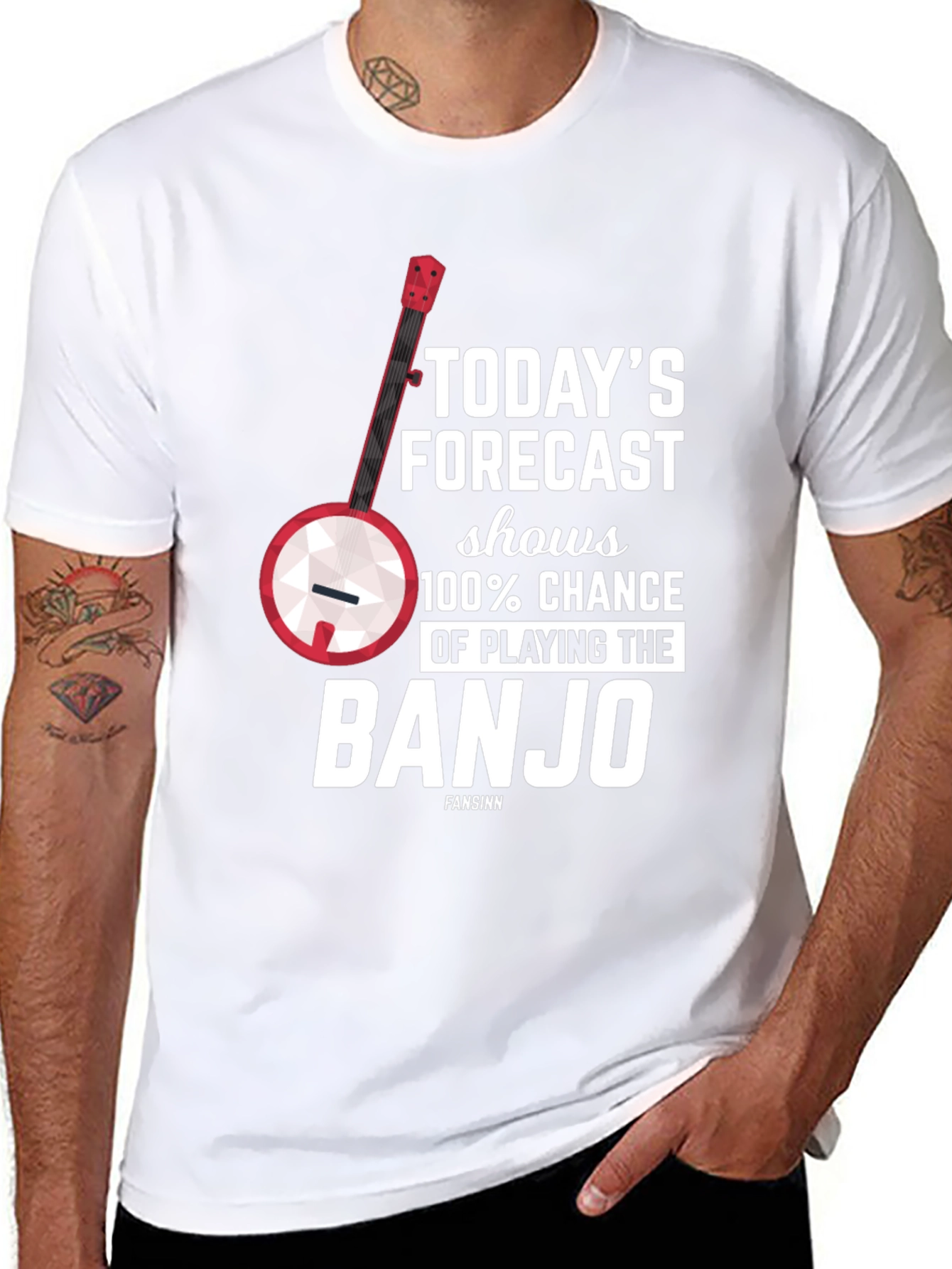 Banjo Forecast T-Shirt - Musician Gift