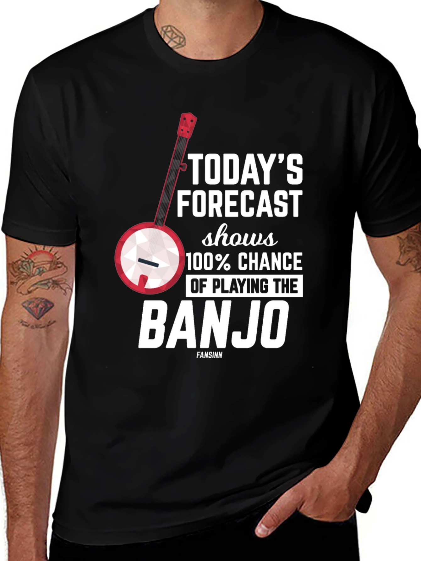 Banjo Forecast T-Shirt - Musician Gift