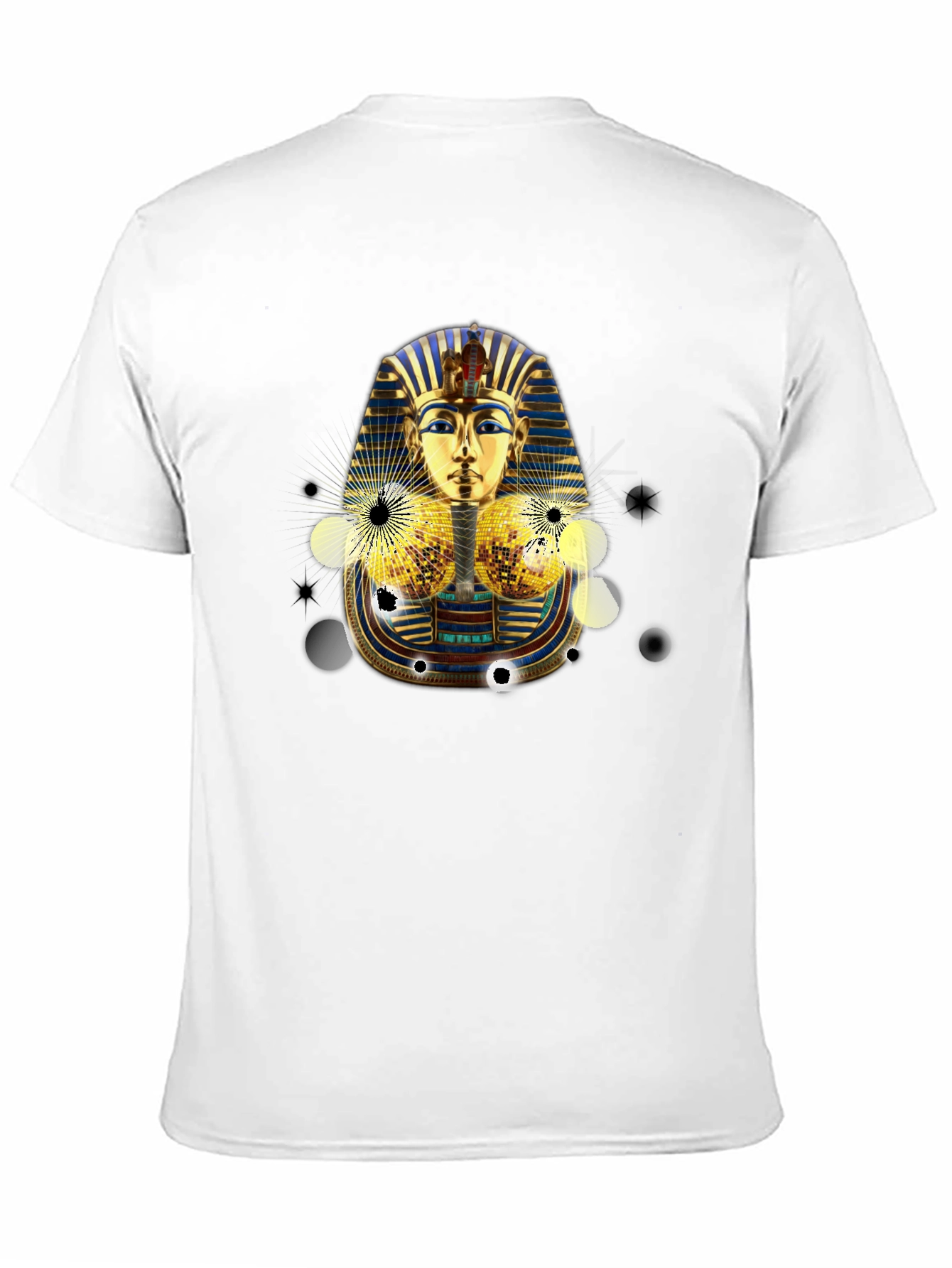 Tutankhamun Graphic Tee - Black Egyptian Pharaoh Design