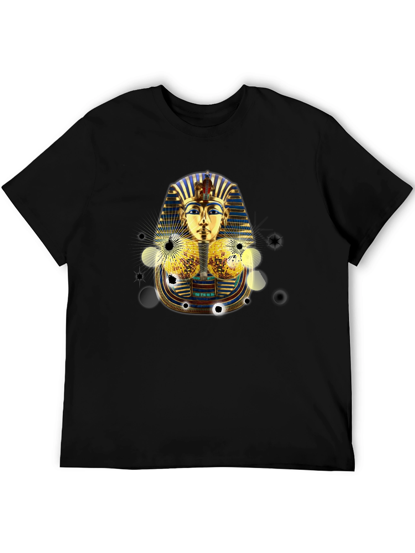 Tutankhamun Graphic Tee - Black Egyptian Pharaoh Design