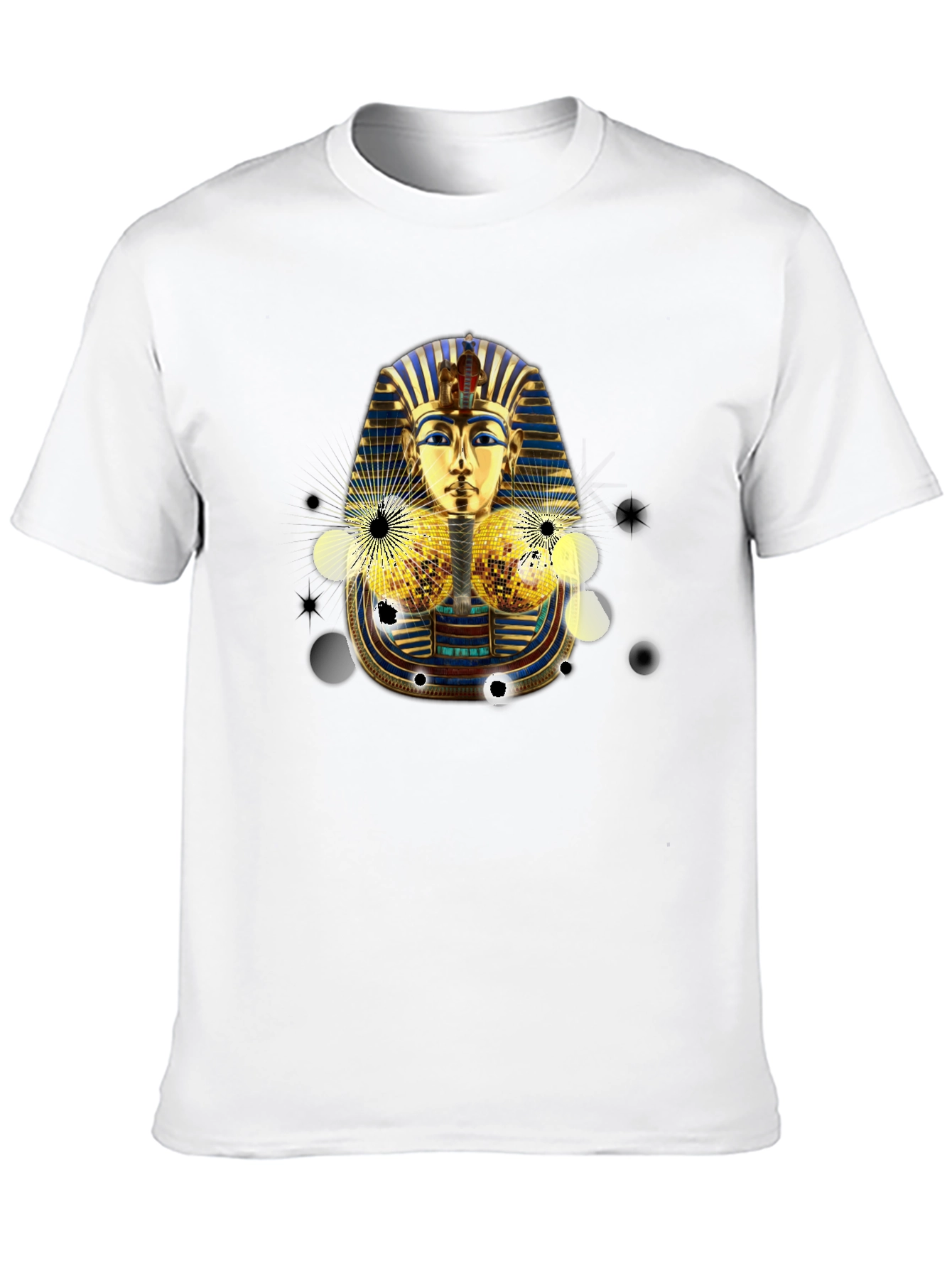 Tutankhamun Graphic Tee - Black Egyptian Pharaoh Design
