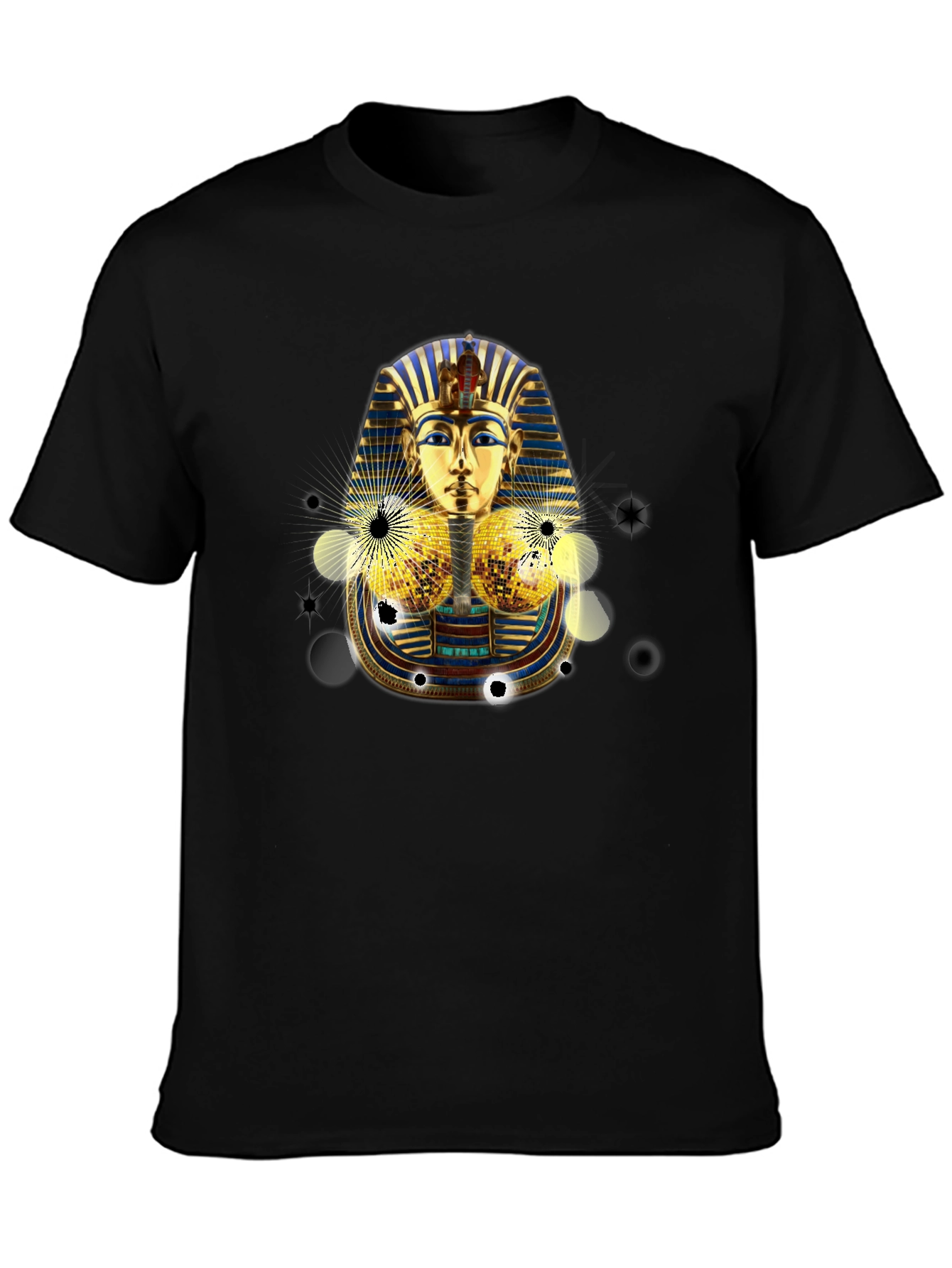 Tutankhamun Graphic Tee - Black Egyptian Pharaoh Design