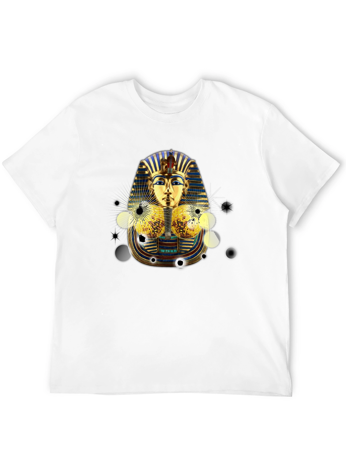 Tutankhamun Graphic Tee - Black Egyptian Pharaoh Design