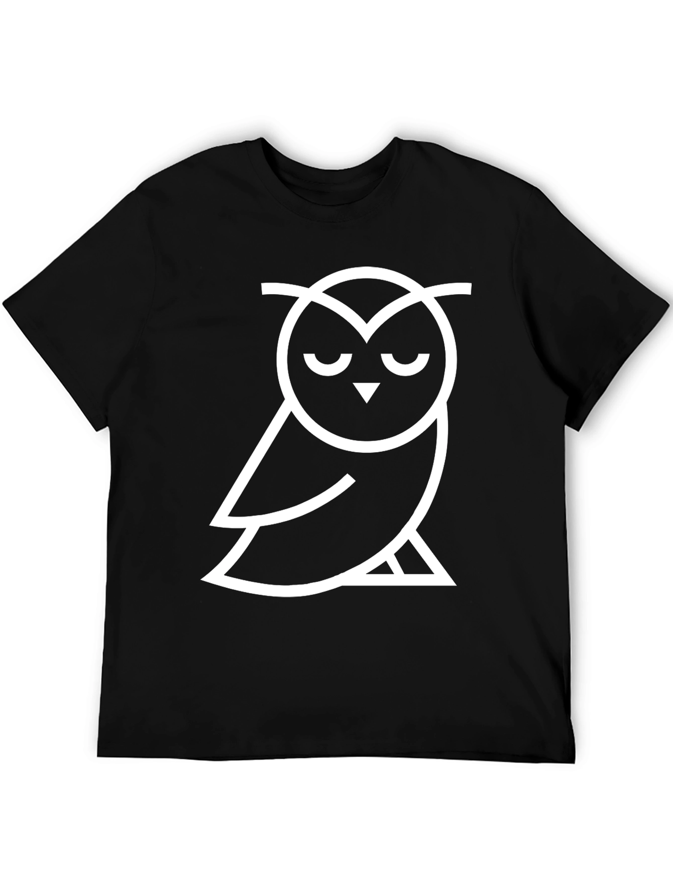 Owl Graphic Tee - Modern Black T-Shirt
