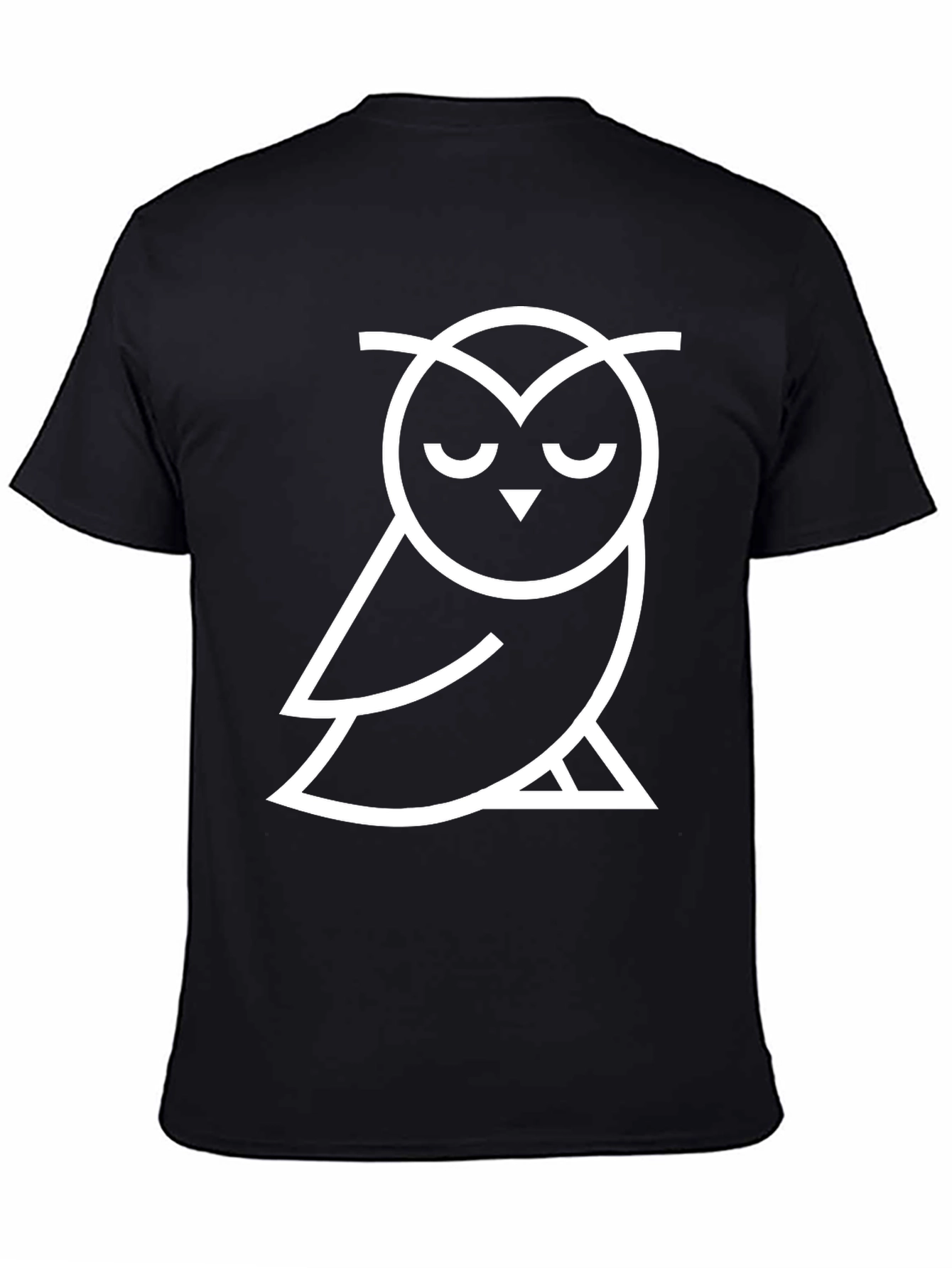 Owl Graphic Tee - Modern Black T-Shirt
