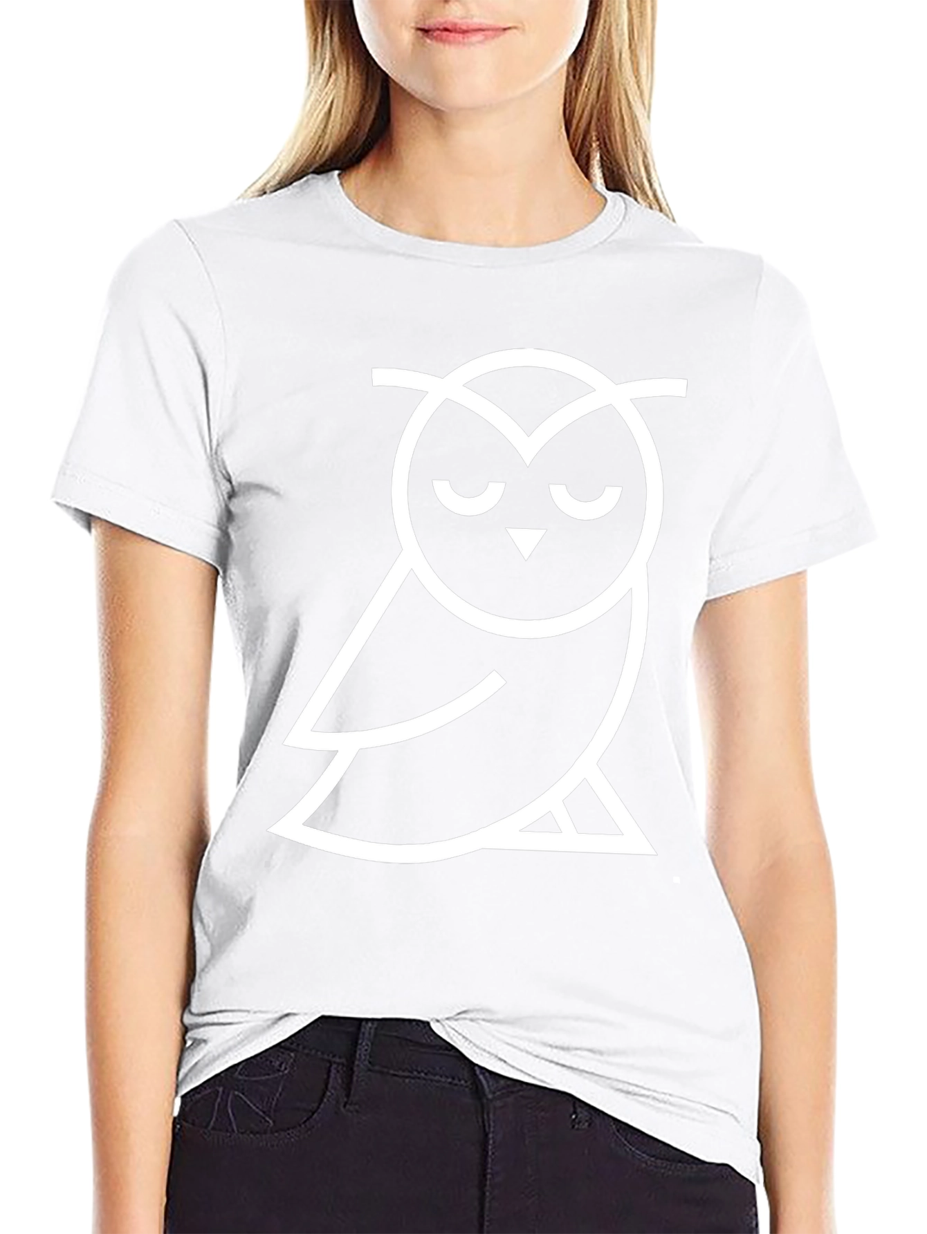 Owl Graphic Tee - Modern Black T-Shirt