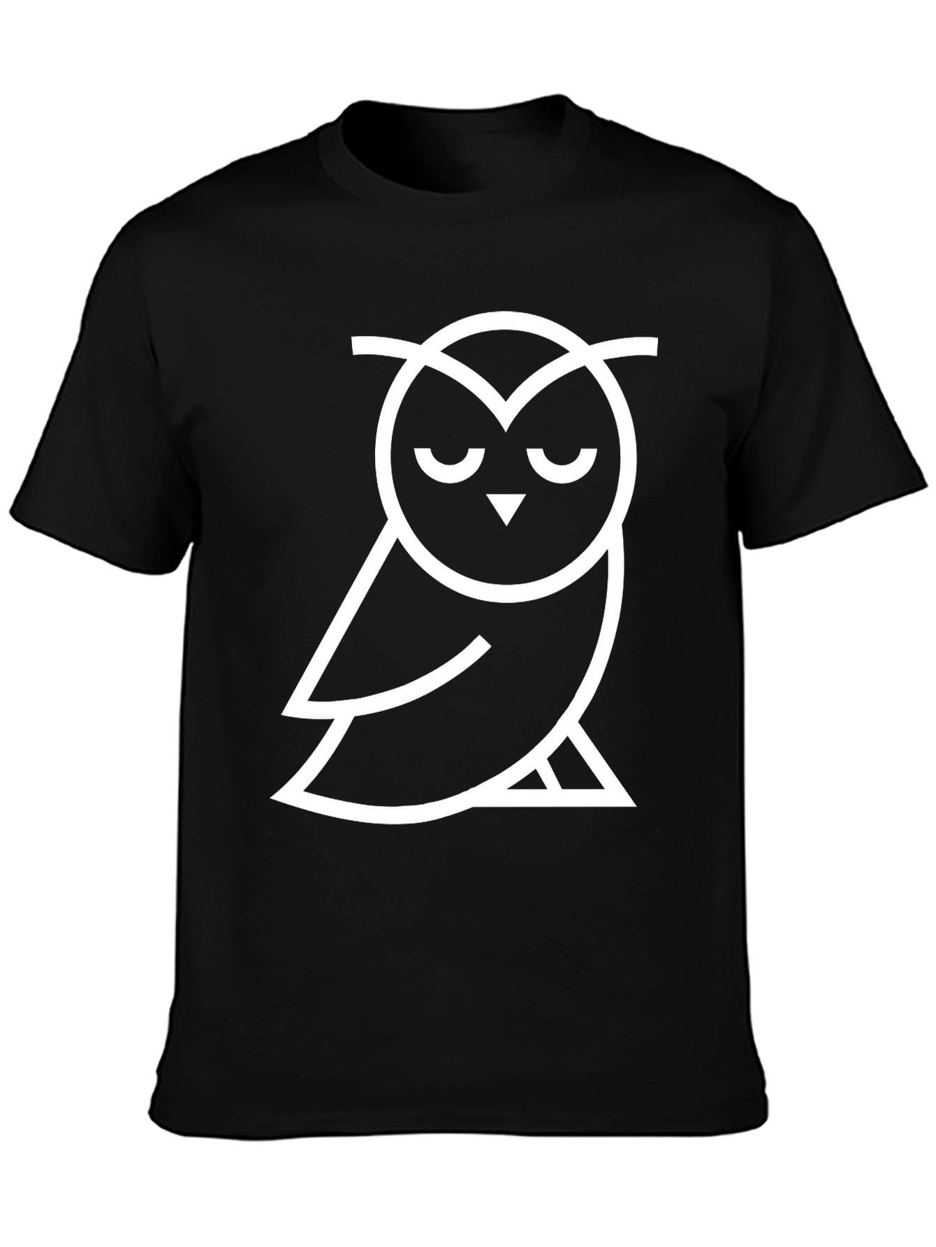 Owl Graphic Tee - Modern Black T-Shirt