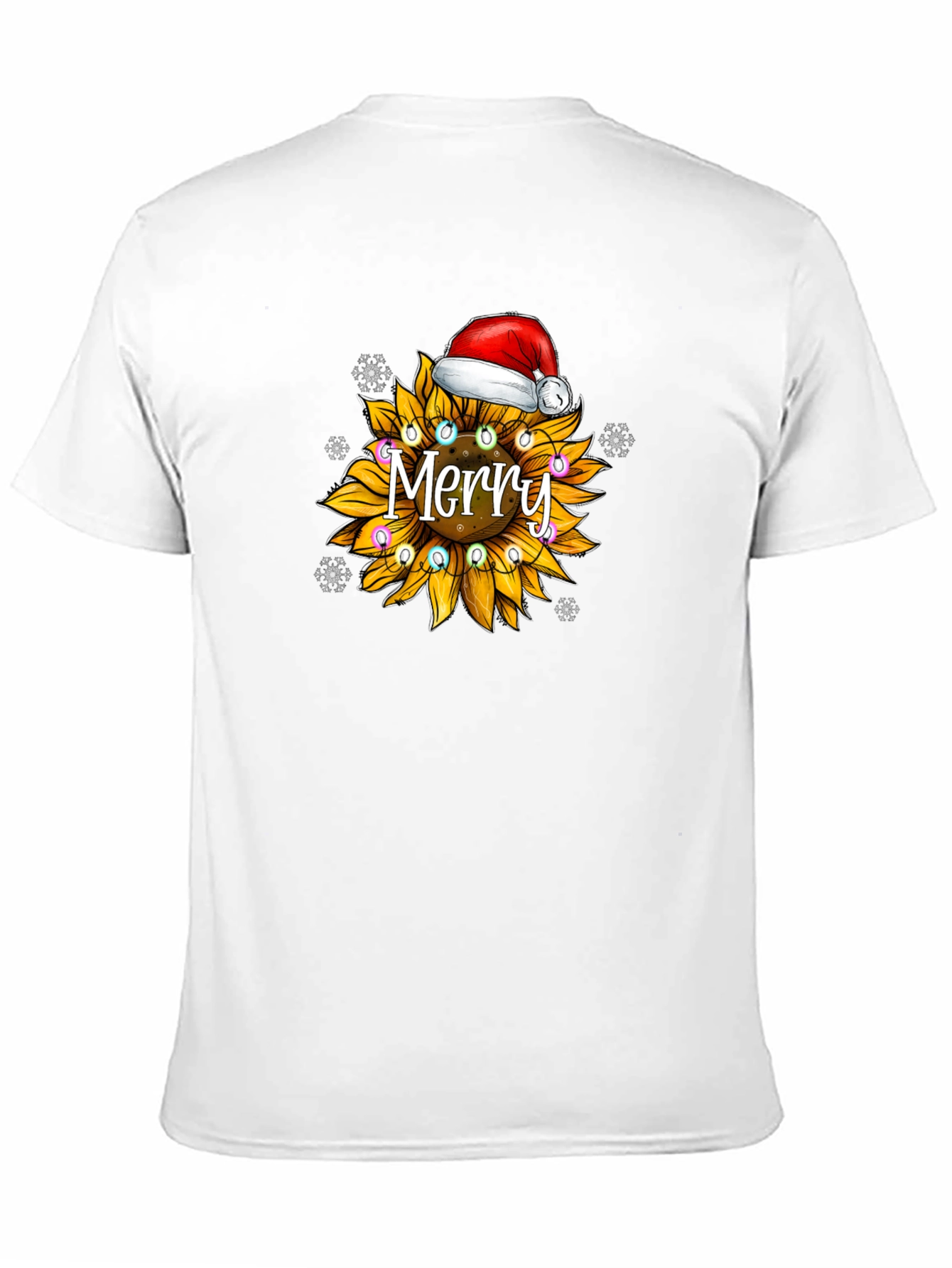 Sunflower Merry Christmas Graphic T-Shirt