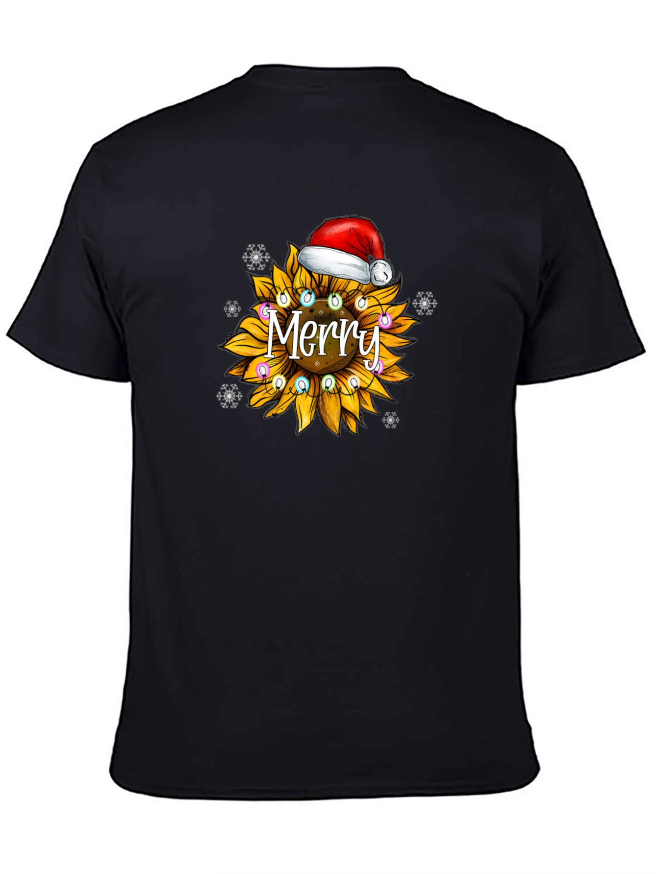 Sunflower Merry Christmas Graphic T-Shirt
