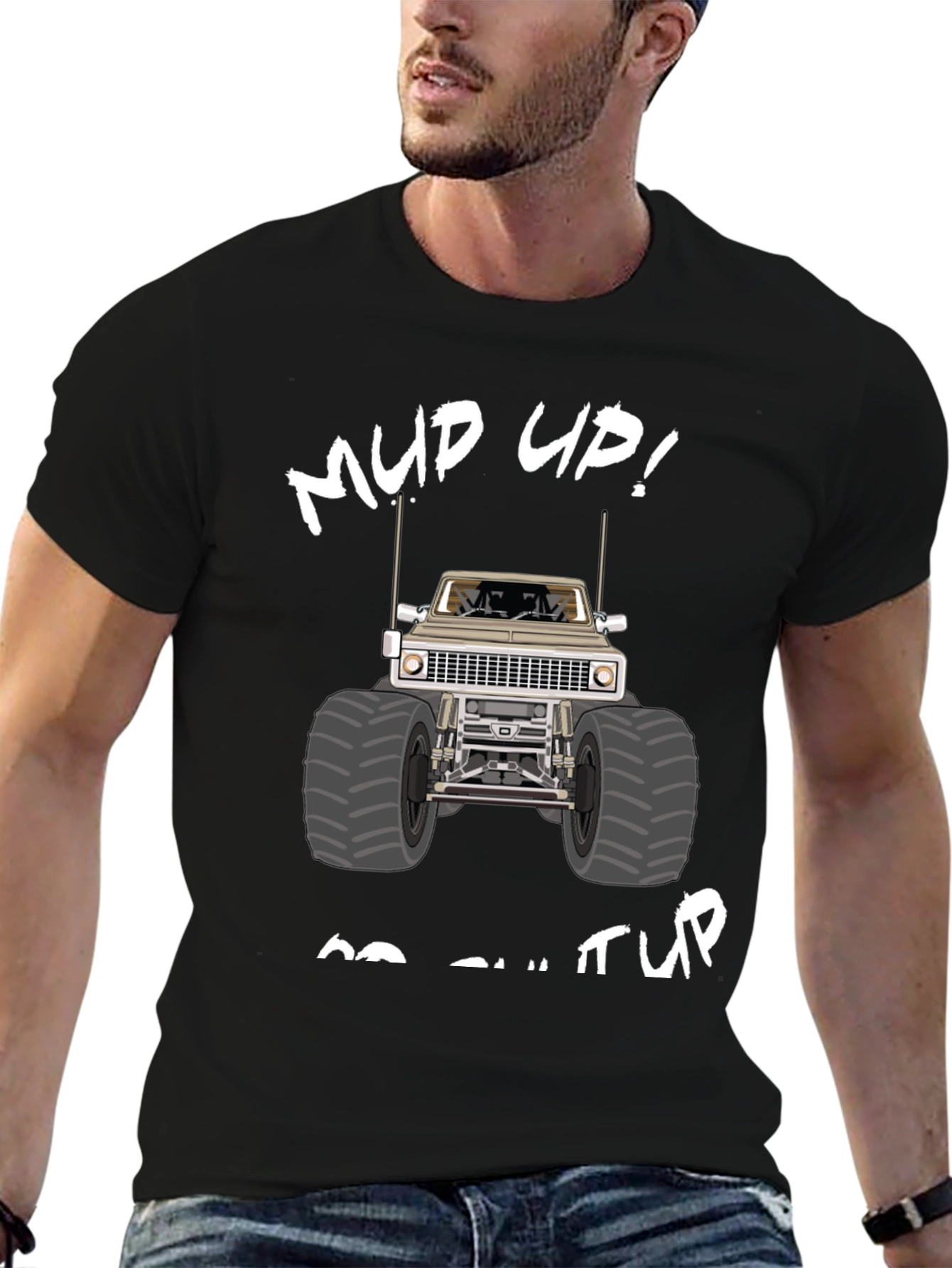 Mud Up! Monster Truck Graphic T-Shirt