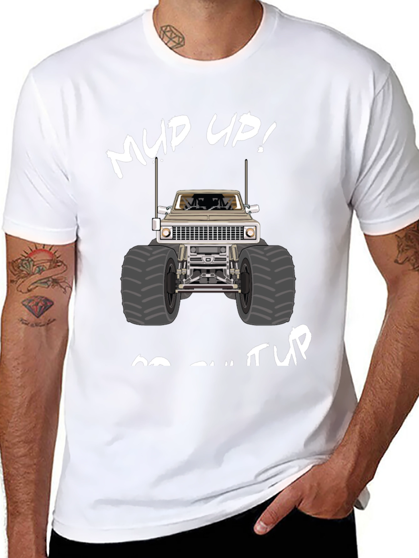 Mud Up! Monster Truck Graphic T-Shirt