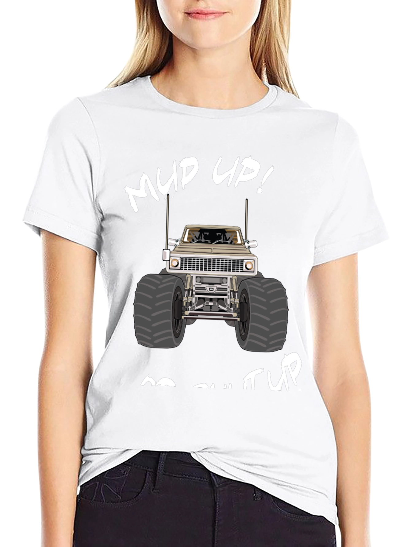 Mud Up! Monster Truck Graphic T-Shirt