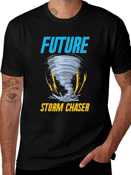 Future Storm Chaser Black Graphic T-Shirt