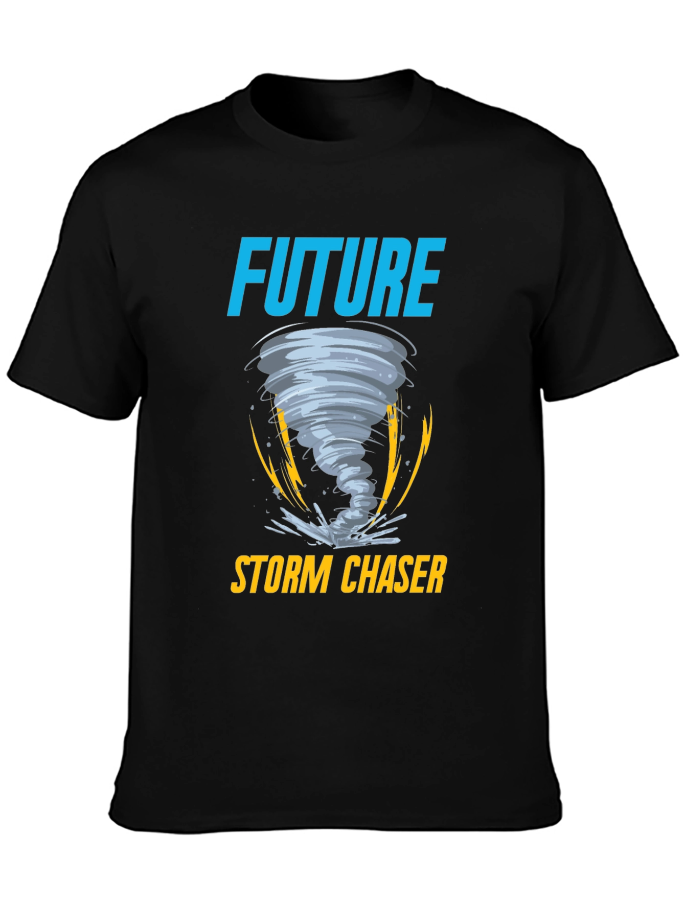 Future Storm Chaser Black Graphic T-Shirt