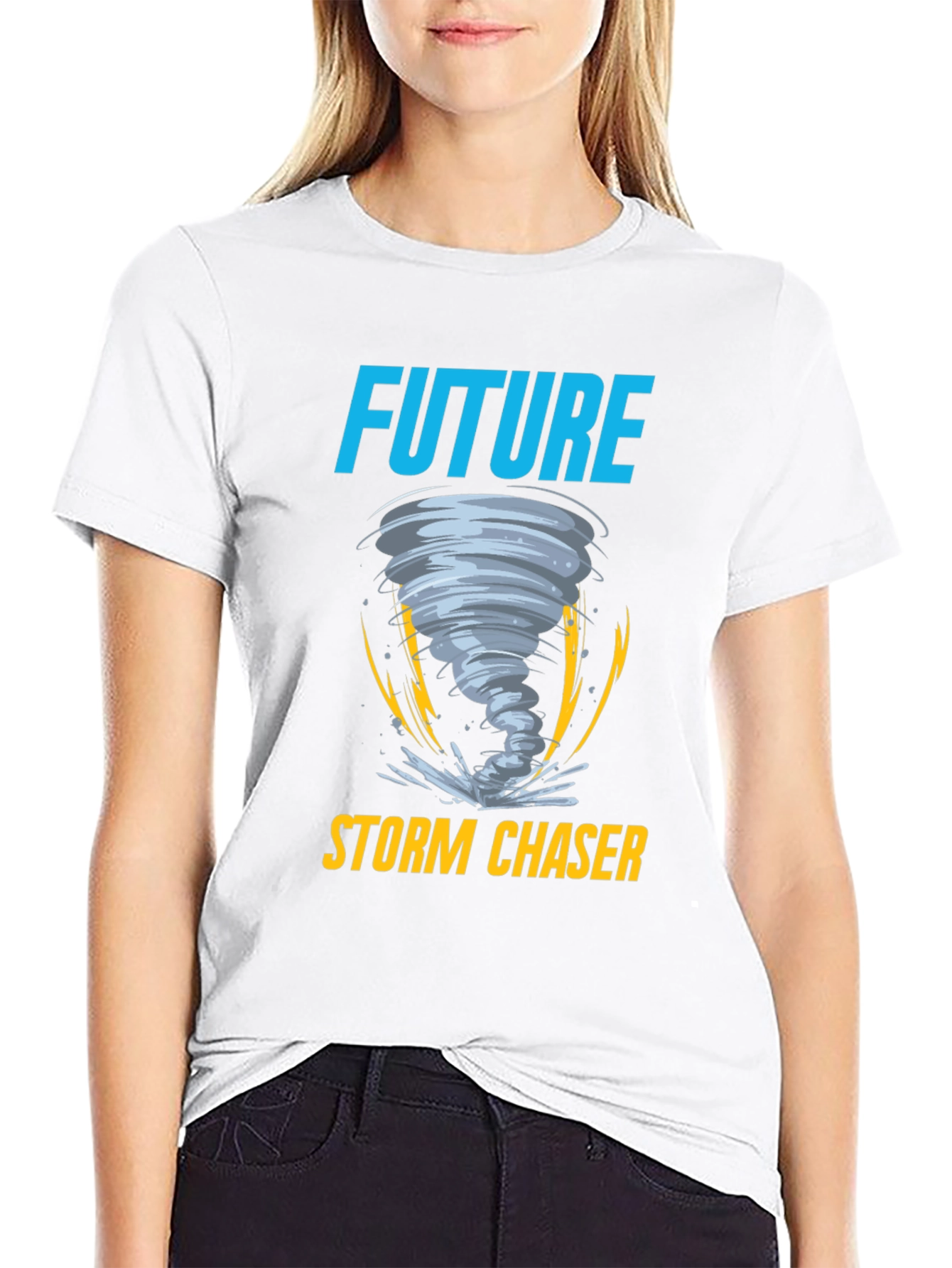 Future Storm Chaser Black Graphic T-Shirt