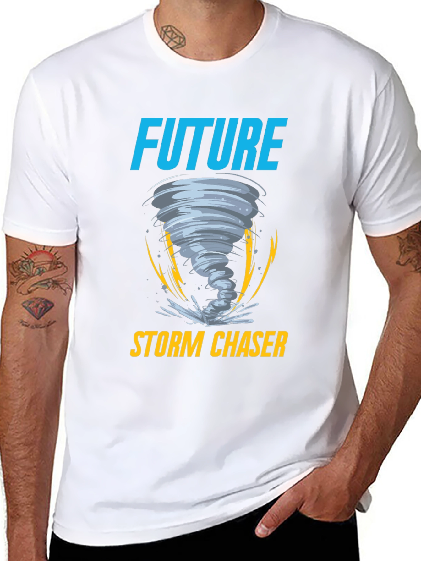 Future Storm Chaser Black Graphic T-Shirt