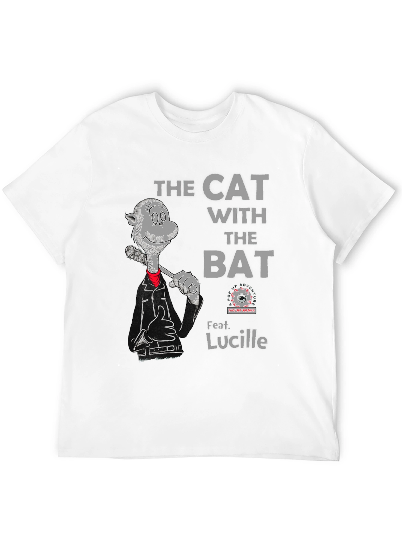 Cat with the Bat Black T-Shirt