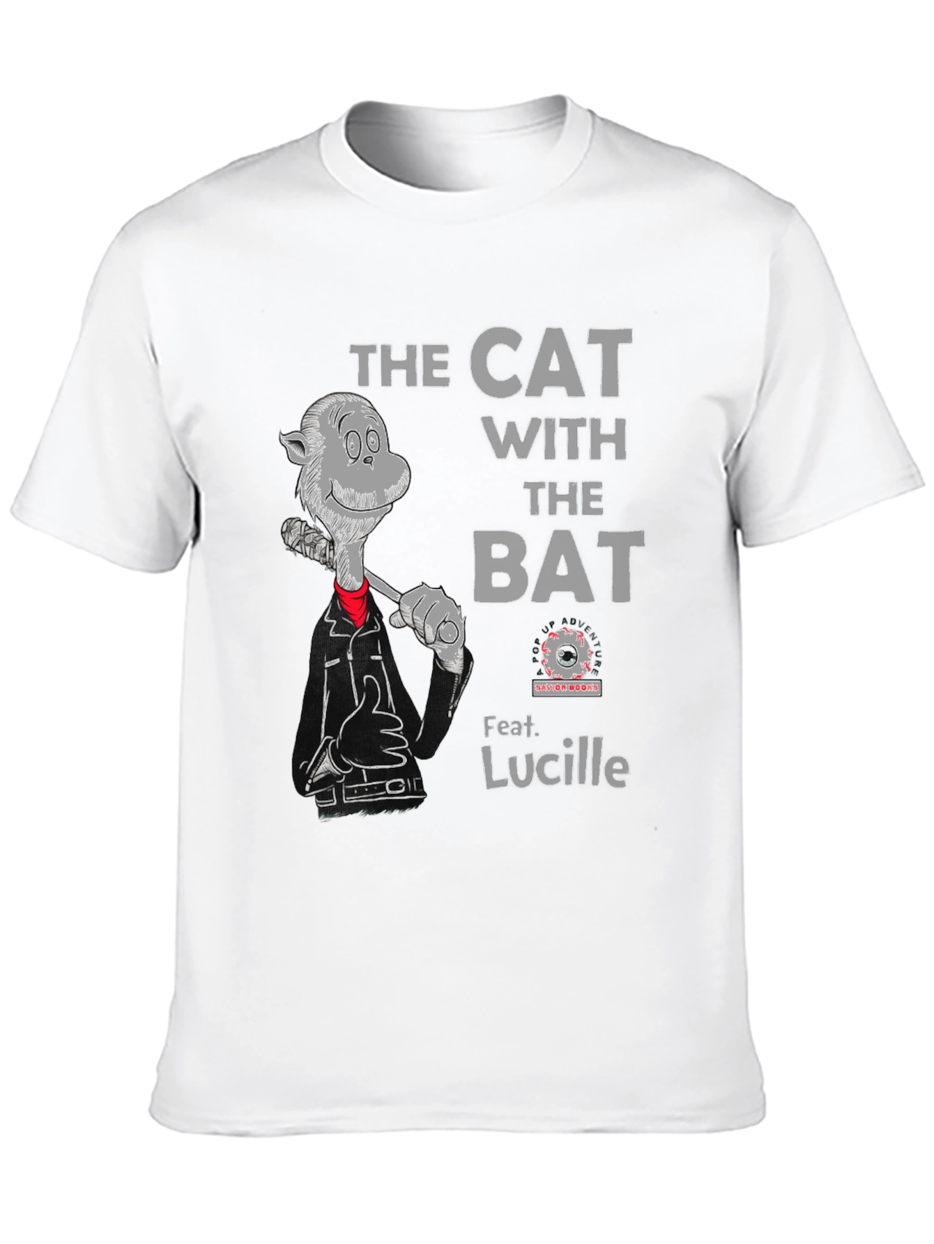 Cat with the Bat Black T-Shirt