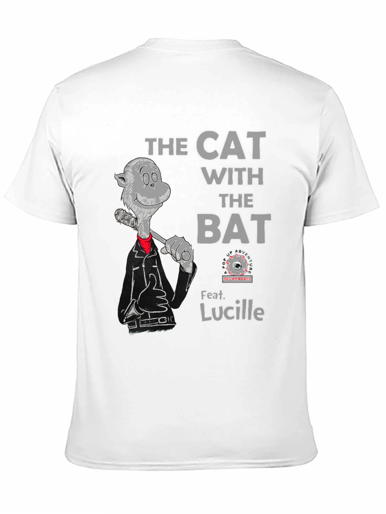 Cat with the Bat Black T-Shirt