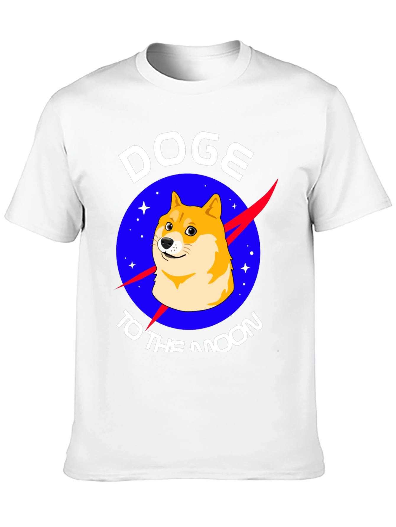Doge To The Moon Black T-Shirt